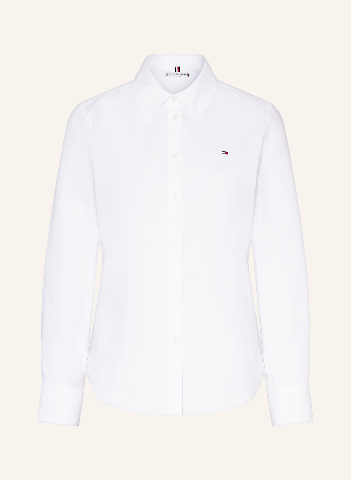 TOMMY HILFIGER Hemdbluse: WEISS