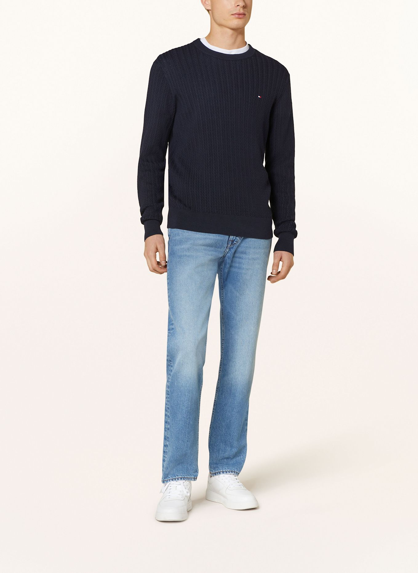 TOMMY HILFIGER Pullover: DUNKELBLAU