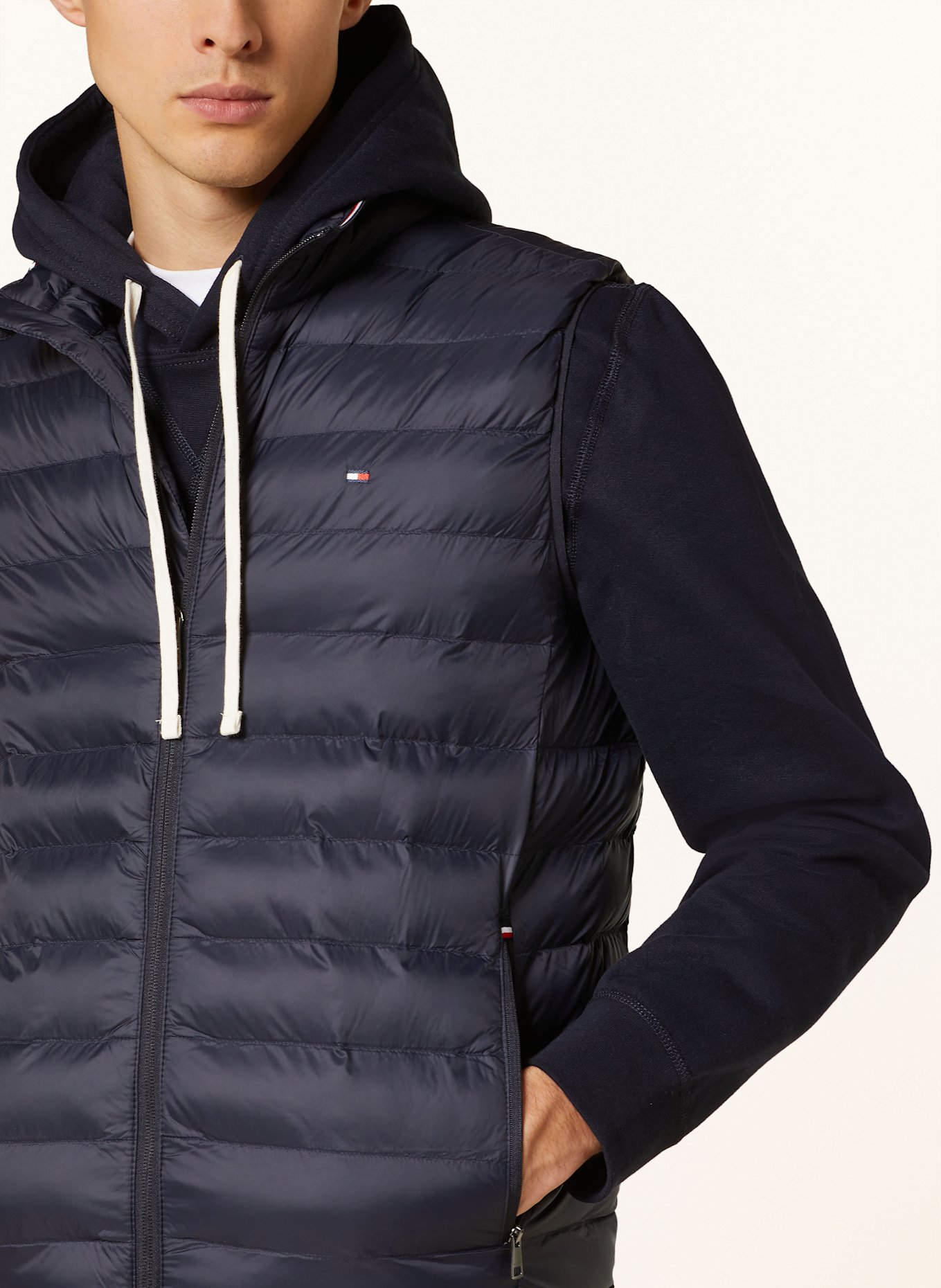 TOMMY HILFIGER Steppweste: DUNKELBLAU