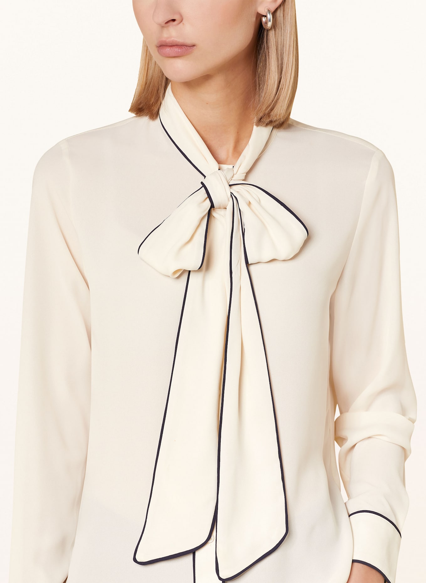 Ralph lauren bow tie blouse deals