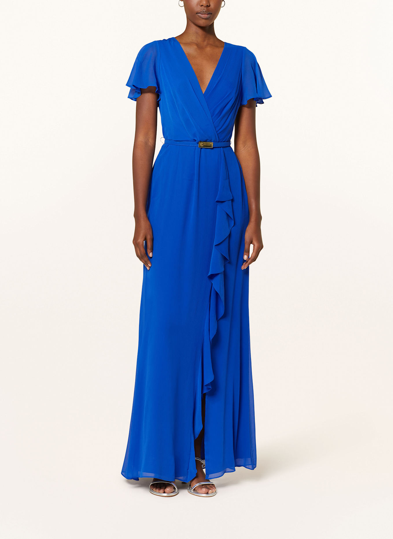 LAUREN RALPH LAUREN Abendkleid FARRYSH mit Volants: BLAU