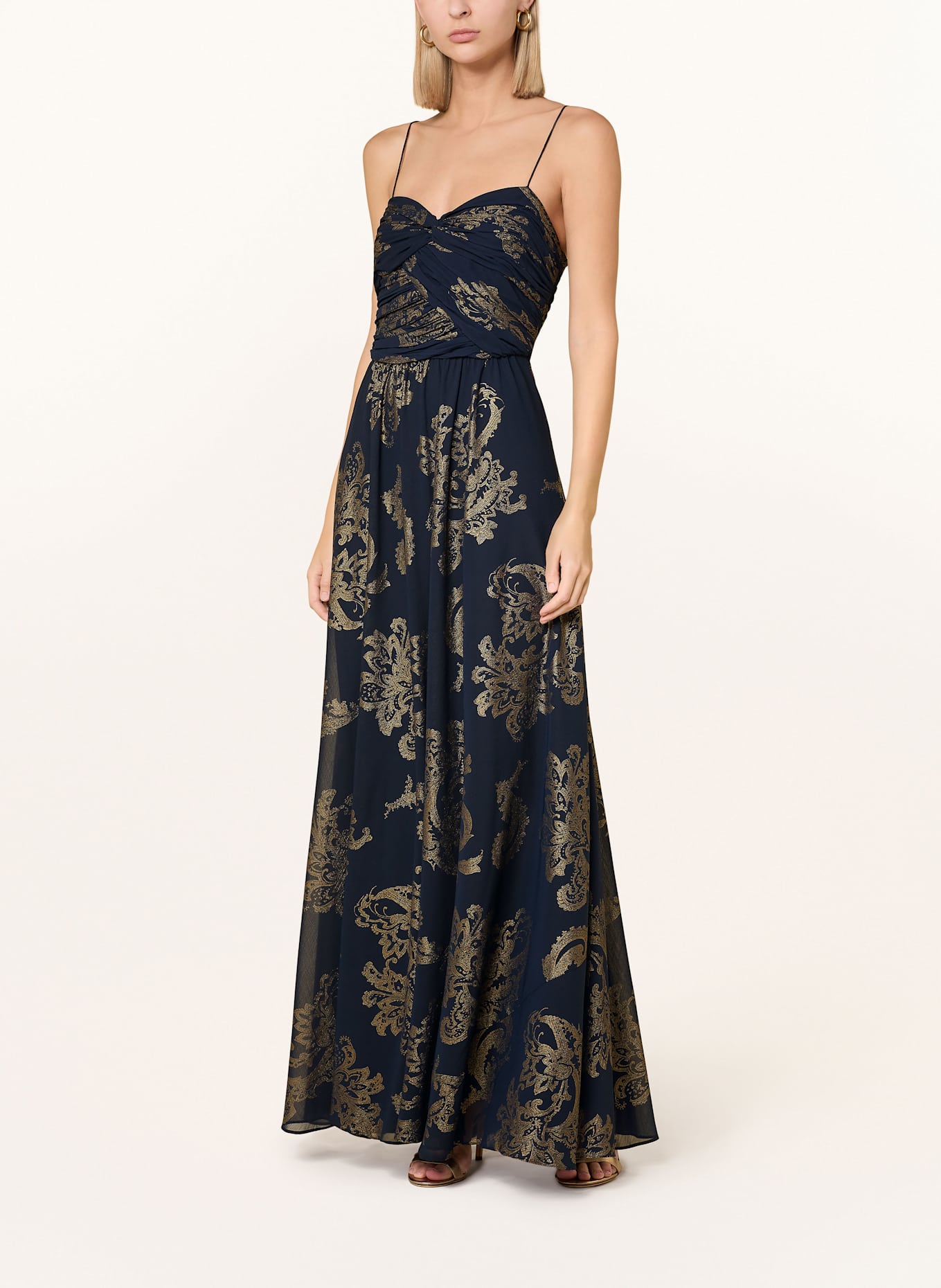 LAUREN RALPH LAUREN Sukienka: GRANATOWY / BEŻOWY