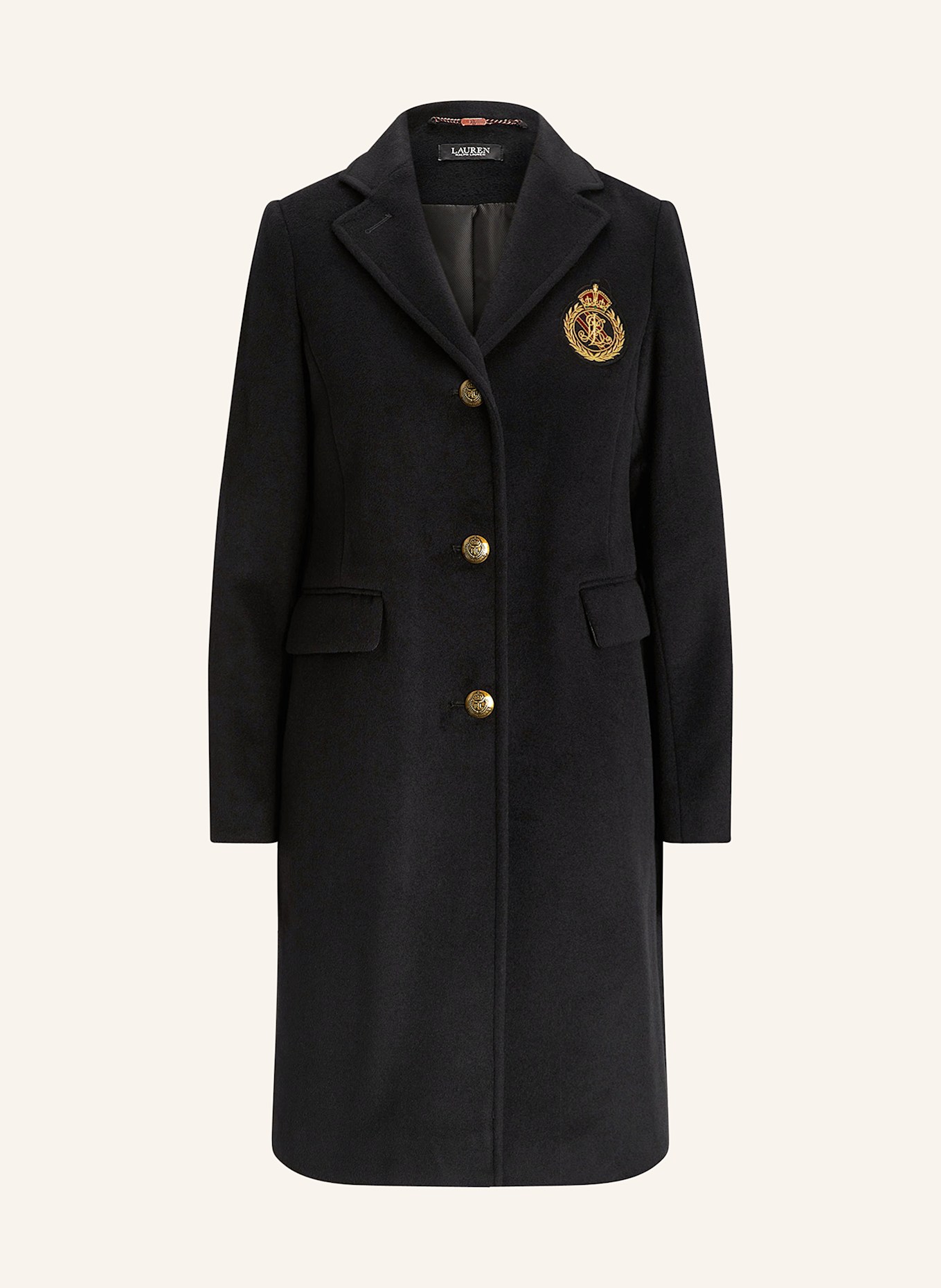 Ralph lauren women's black coat cheap