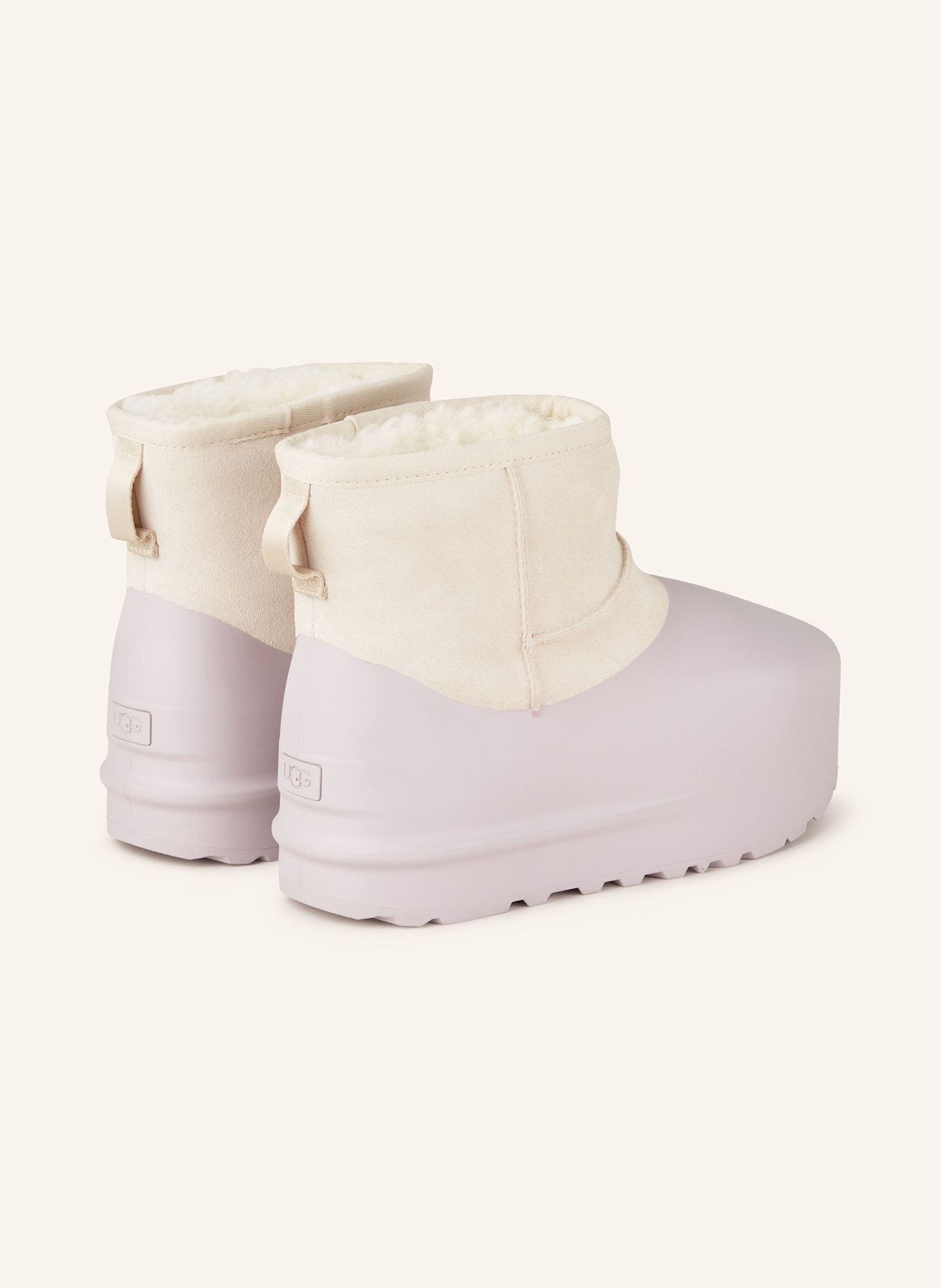 UGG Boots CLASSIC MINI PUMPED: HELLLILA/ CREME