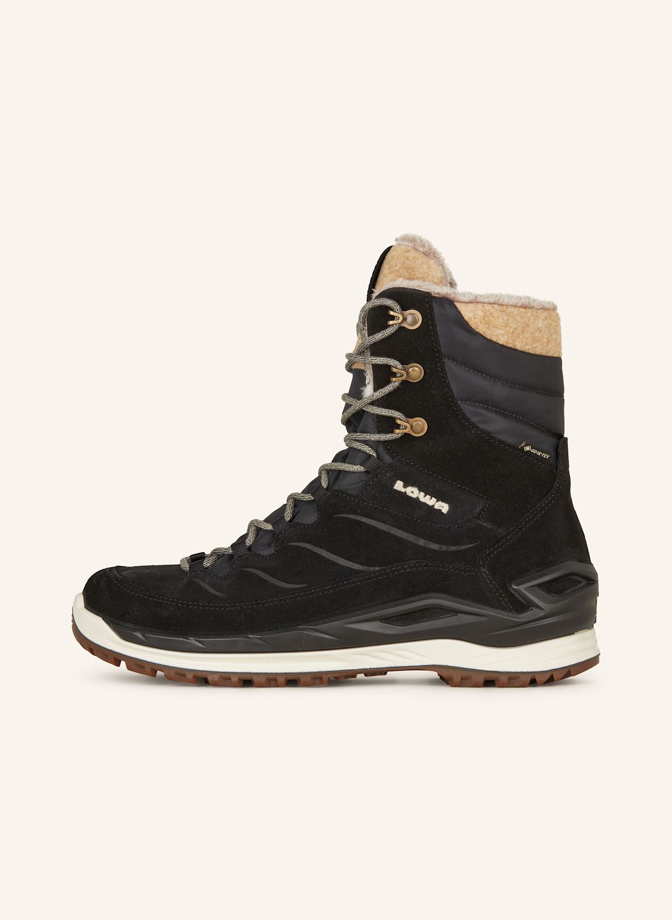 LOWA Trekkingschuhe CALCETA EVO GTX WS: SCHWARZ / CREME