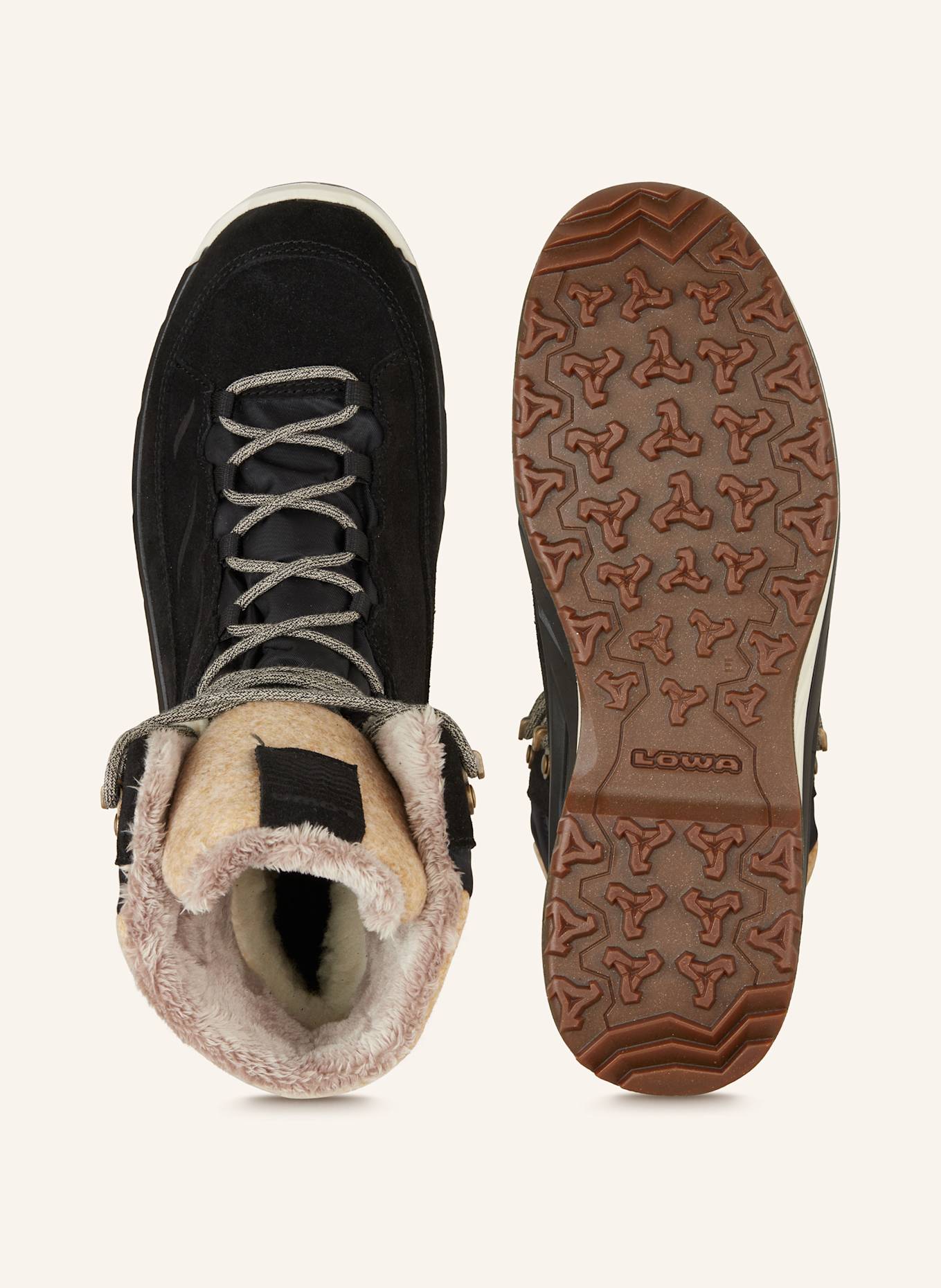 LOWA Trekkingschuhe CALCETA EVO GTX WS: SCHWARZ / CREME