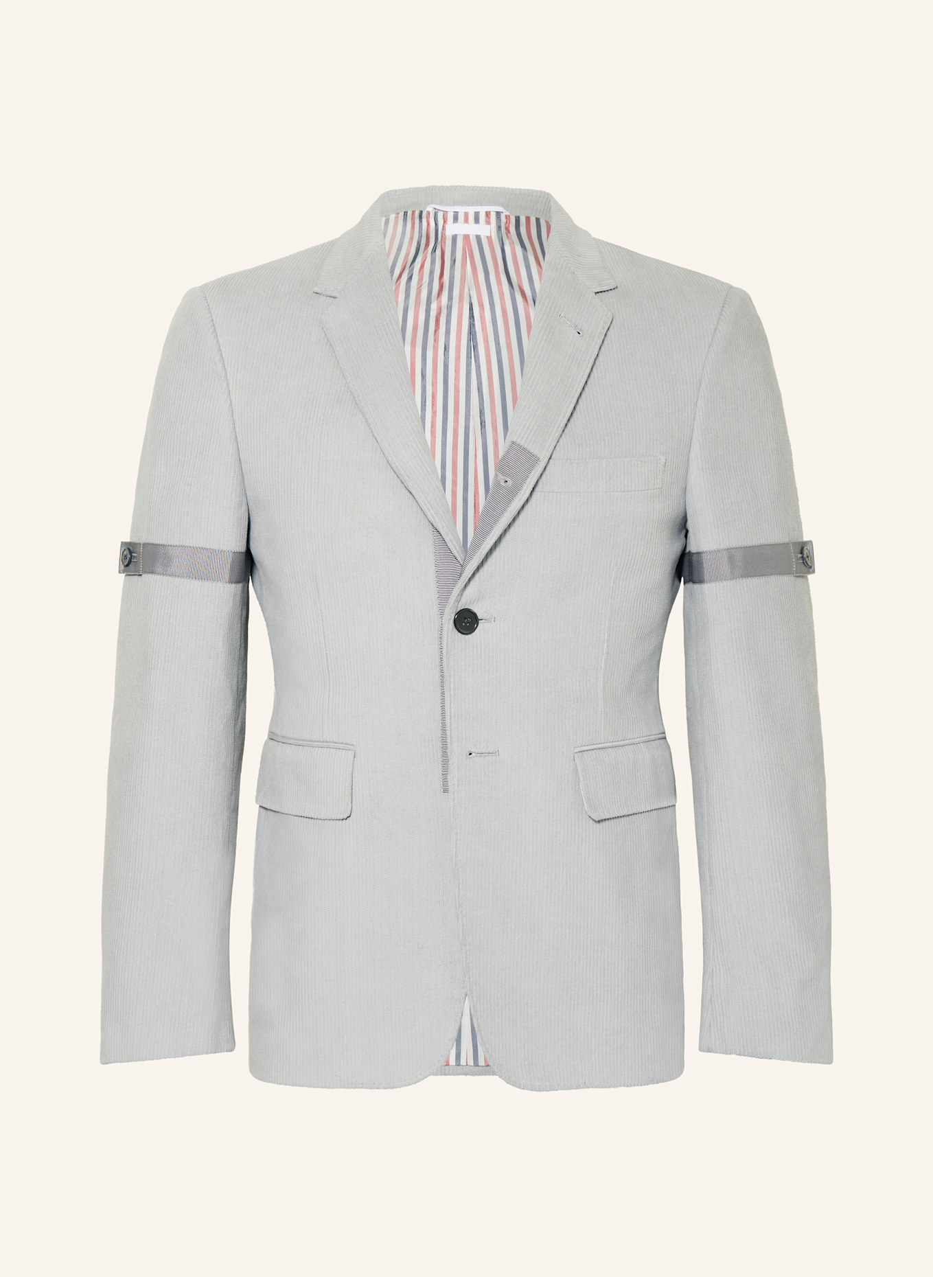 THOM BROWNE. Anzugsakko Extra Slim Fit aus Cord: HELLGRAU