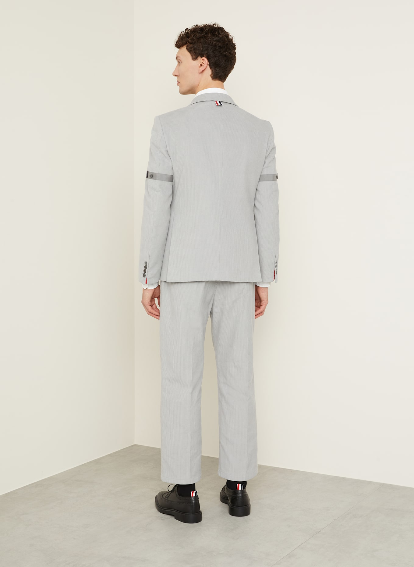 THOM BROWNE. Anzugsakko Extra Slim Fit aus Cord: HELLGRAU