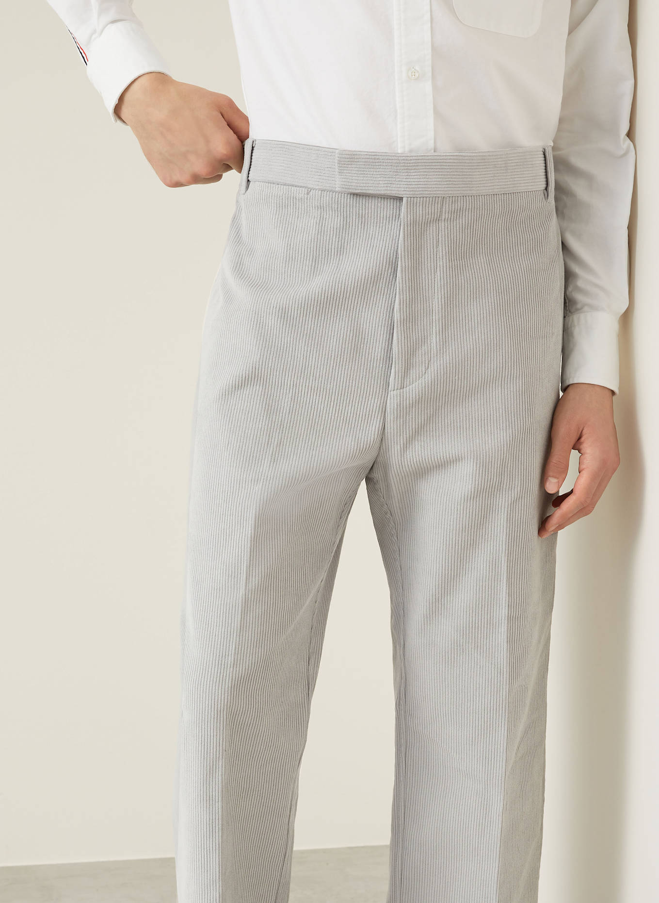 THOM BROWNE. Anzughose Regular Fit aus Cord: 055 LT GREY