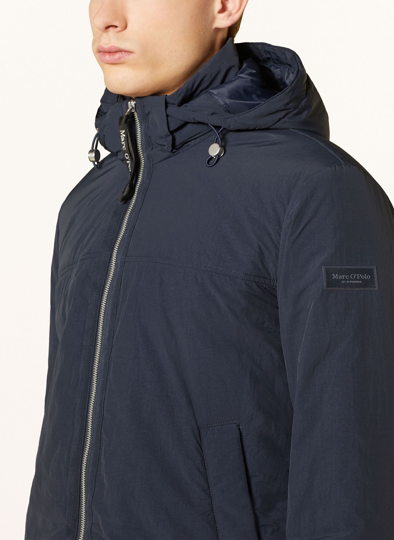 Marc O'Polo Jacke mit abnehmbarer Kapuze: DUNKELBLAU