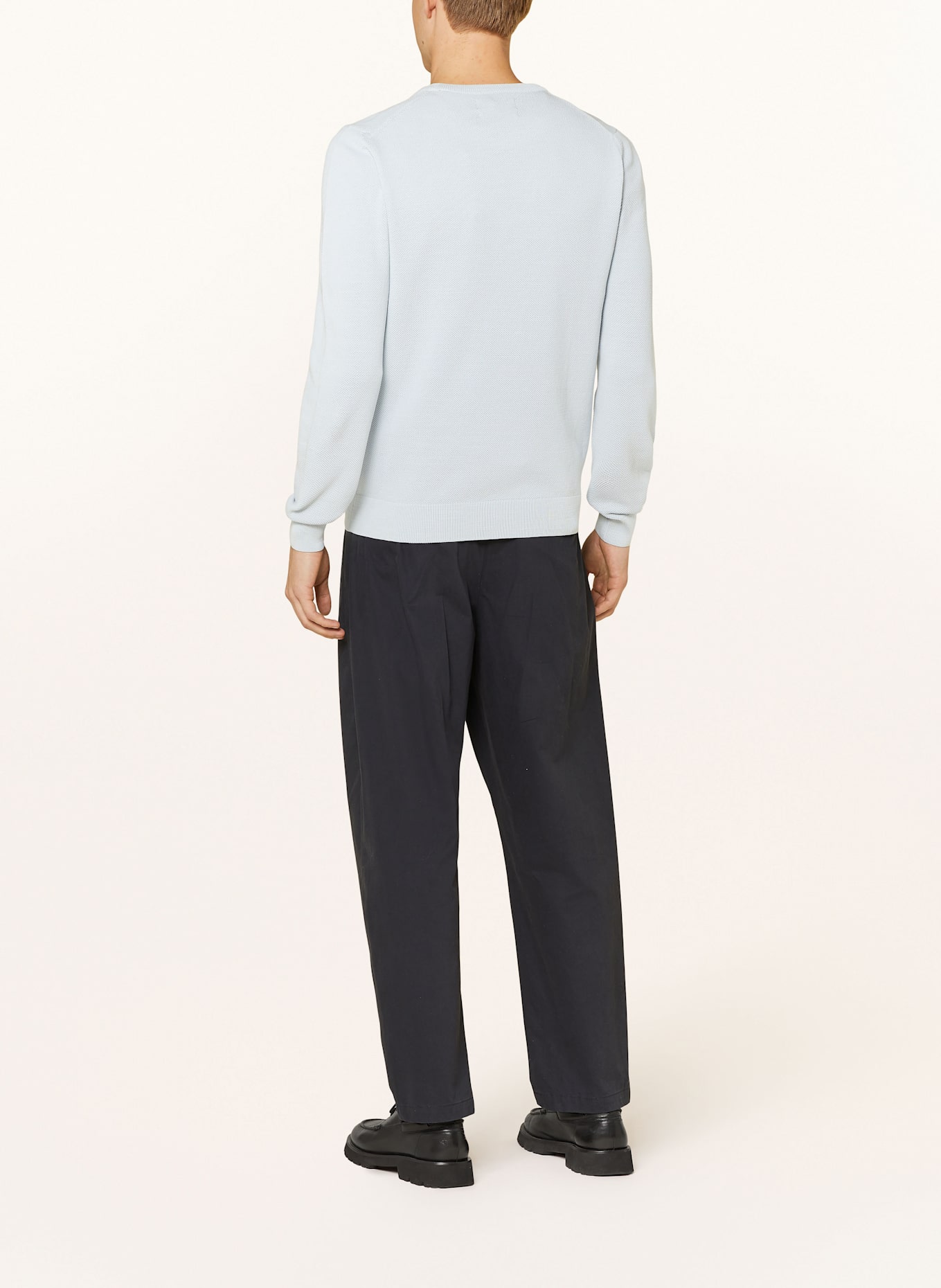 Marc O'Polo Piqué-Pullover: HELLBLAU