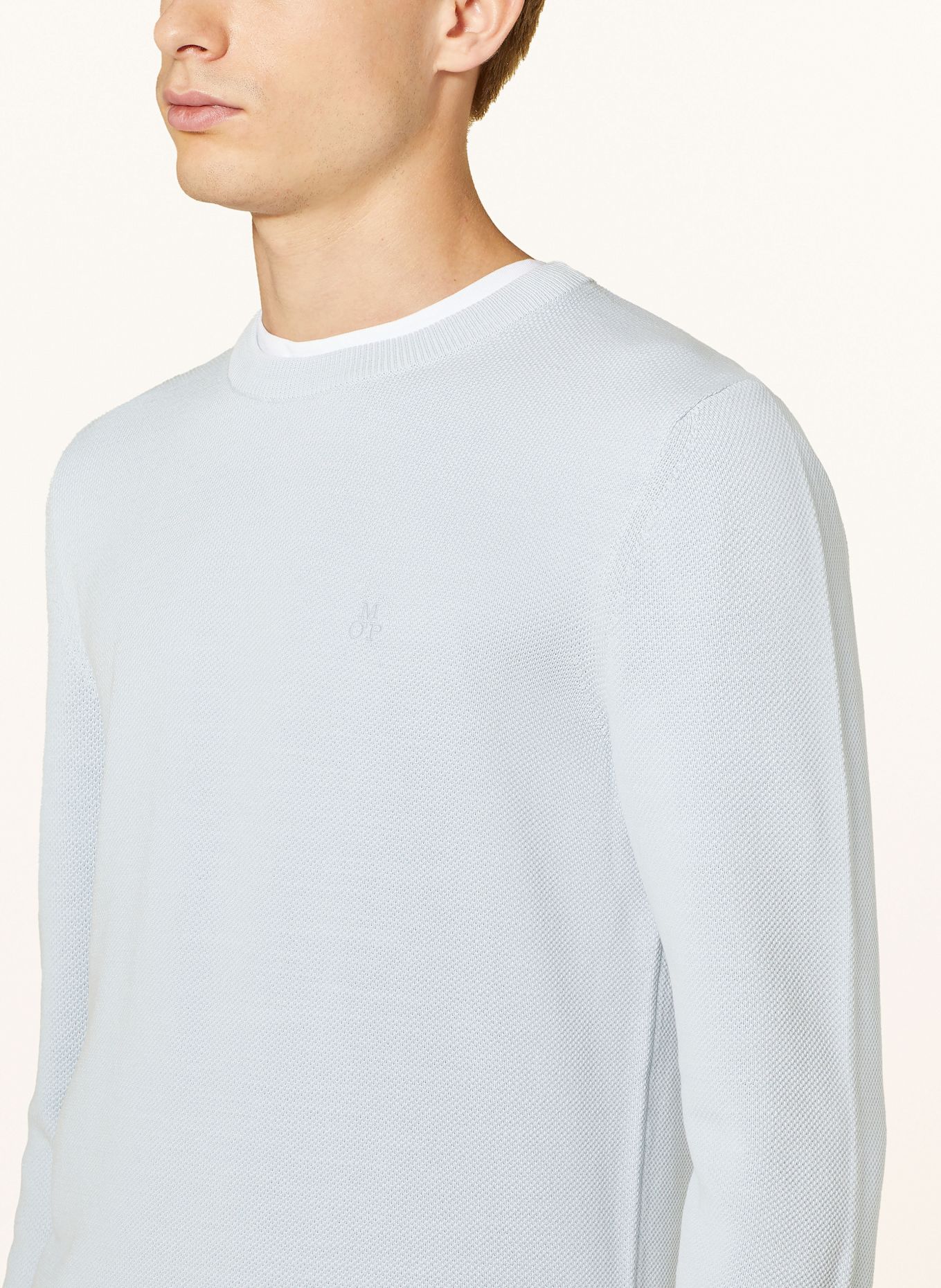 Marc O'Polo Piqué-Pullover: HELLBLAU