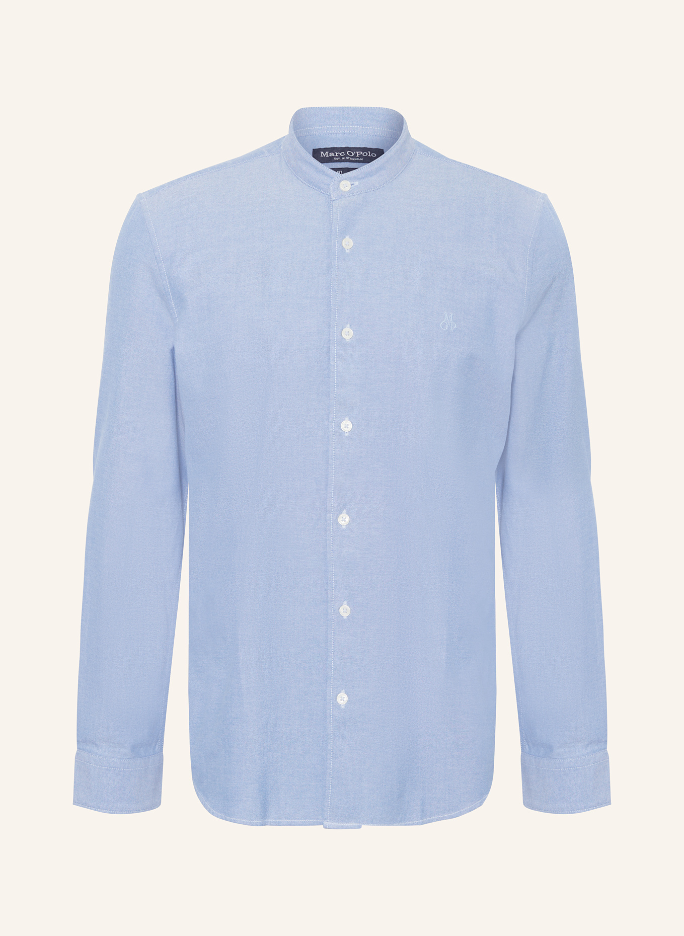 Marc O'Polo Hemd Regular Fit mit Stehkragen: HELLBLAU