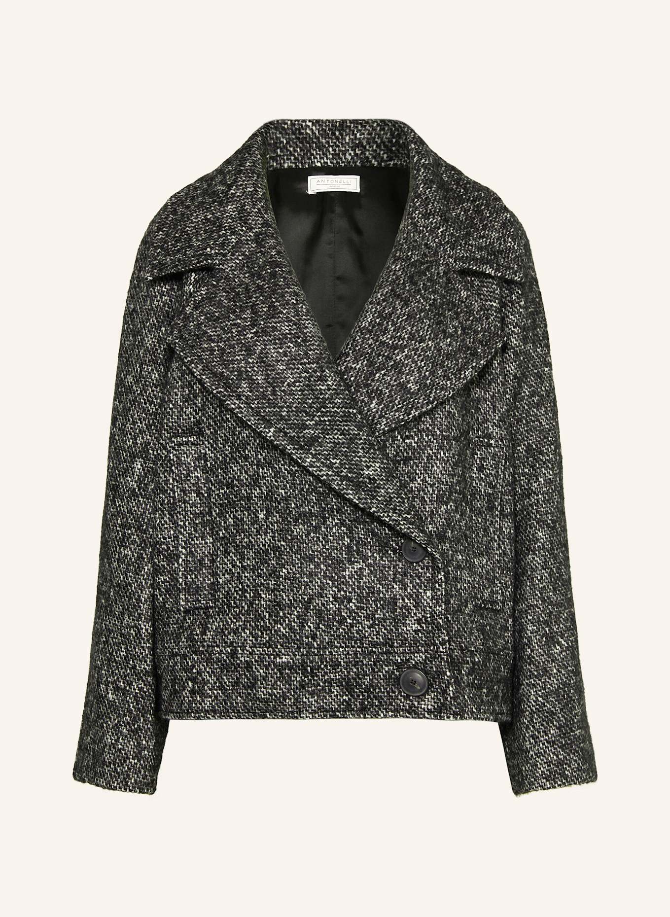 ANTONELLI firenze Kastenjacke FARGO: SCHWARZ / WEISS