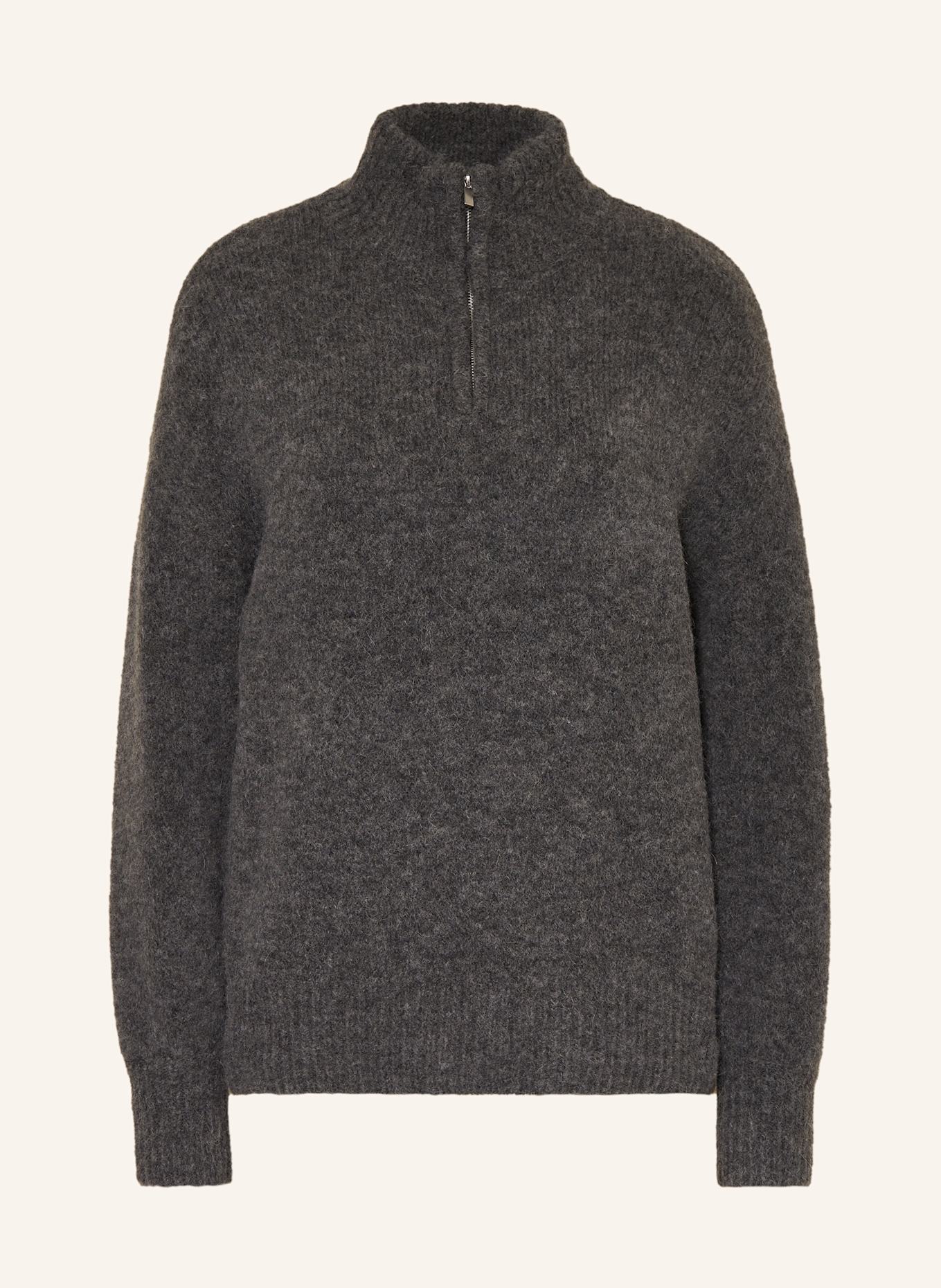 Alpaca zip up sweater shop
