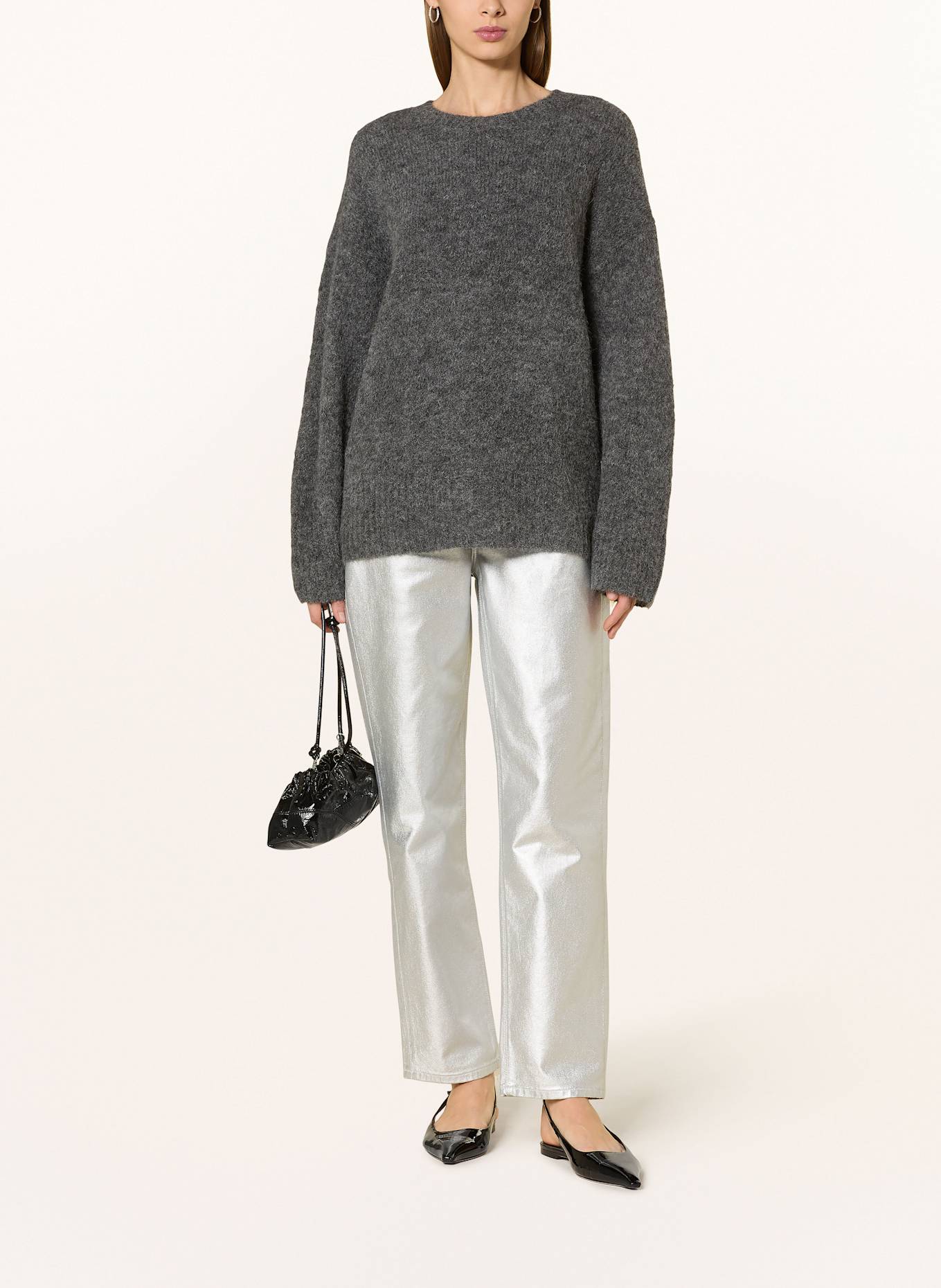 ROUGE VILA Pull en alpaga: GRIS FONCÉ