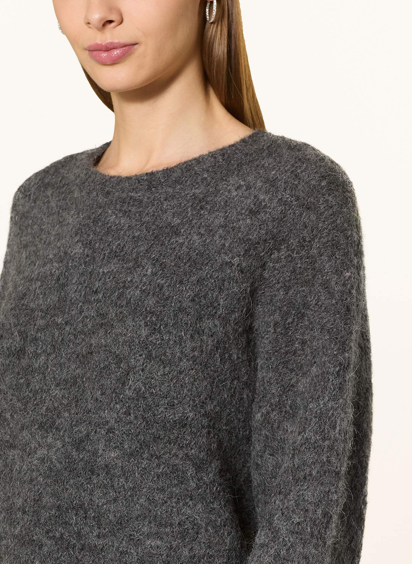 ROUGE VILA Pull en alpaga: GRIS FONCÉ