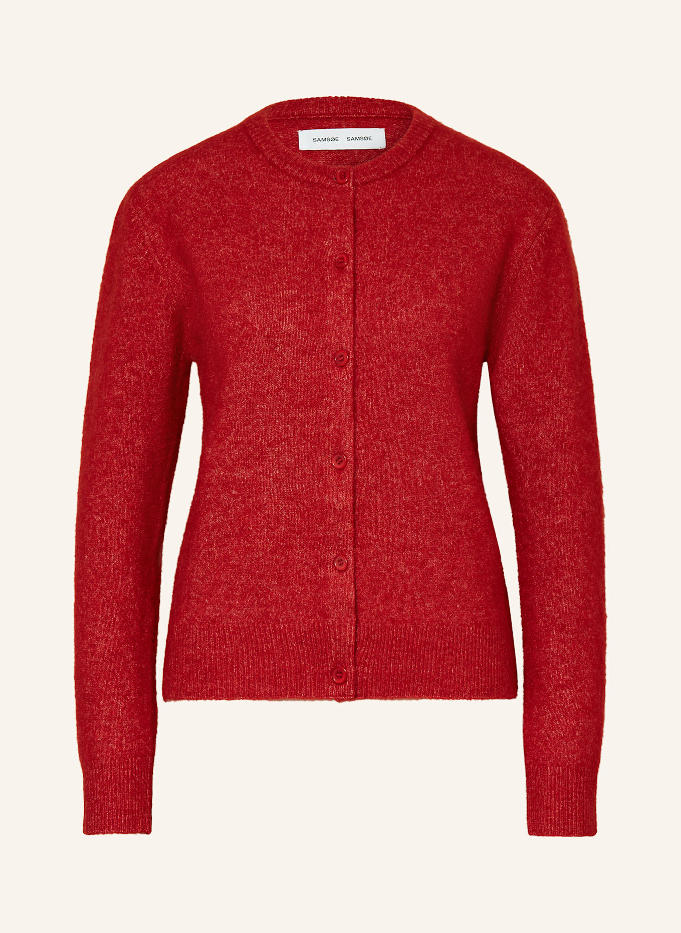 SAMSØE  SAMSØE Strickjacke NOR mit Alpaka: ROT