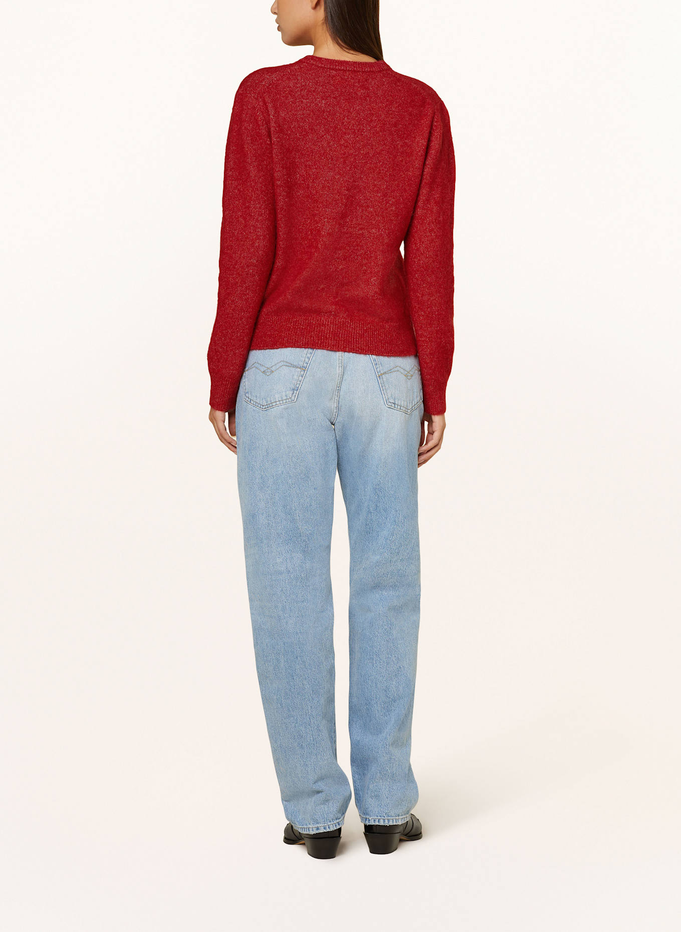 SAMSØE  SAMSØE Strickjacke NOR mit Alpaka: ROT