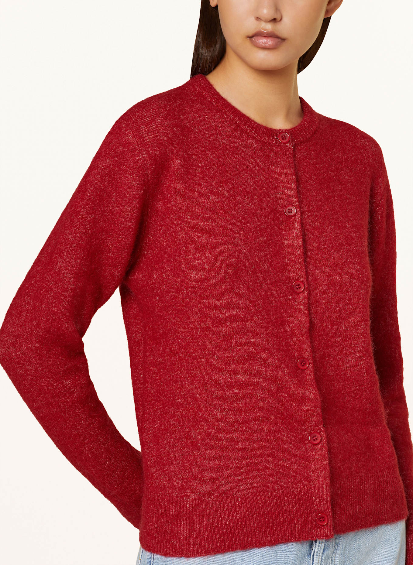 SAMSØE  SAMSØE Strickjacke NOR mit Alpaka: ROT