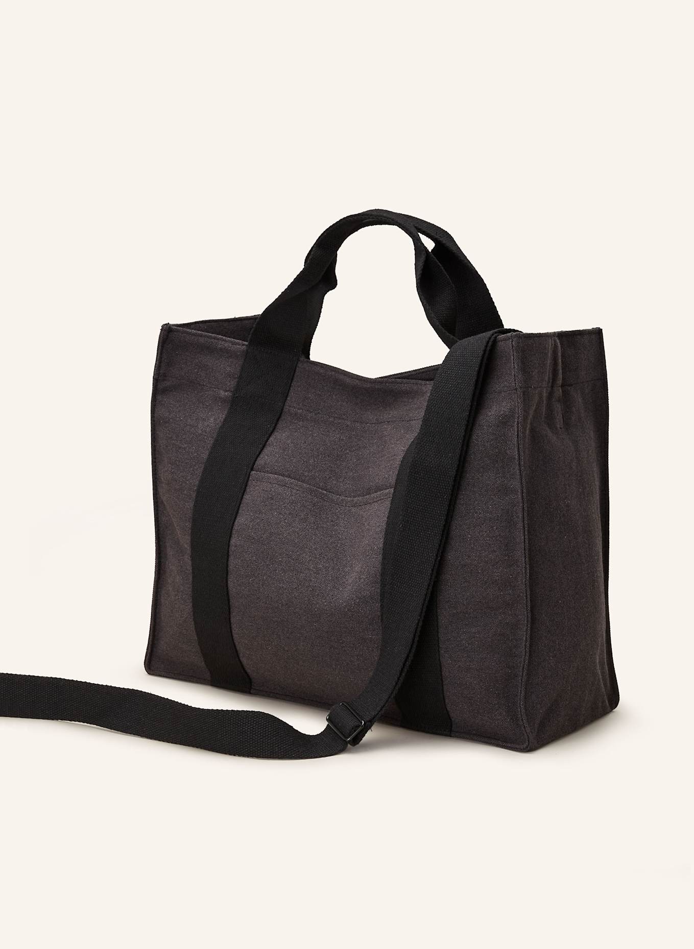 SAMSØE  SAMSØE Torba shopper SALUCAS LARGE: CZIEMNOSZARY / CZARNY / BIAŁY