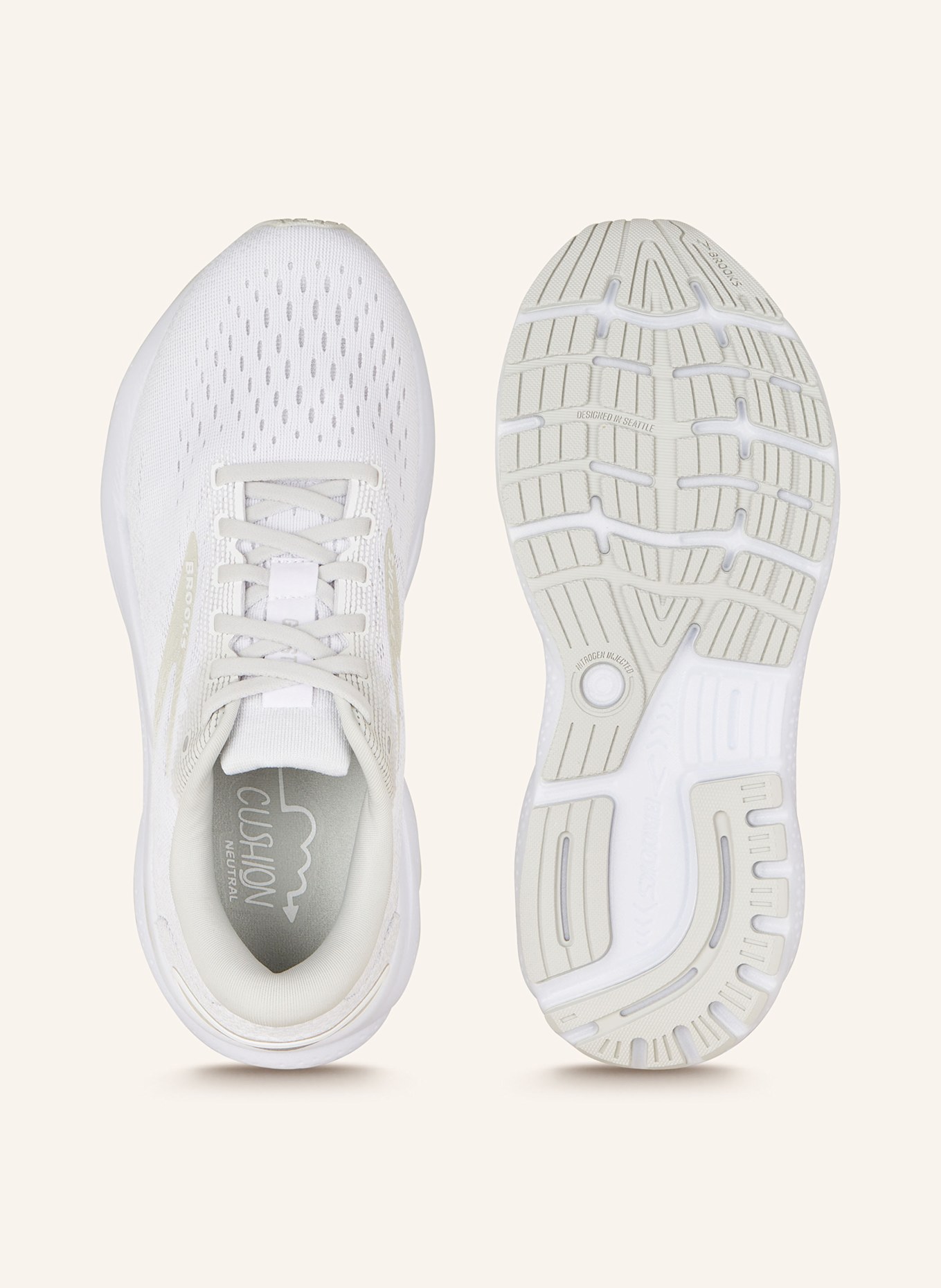 All white brooks shoes online