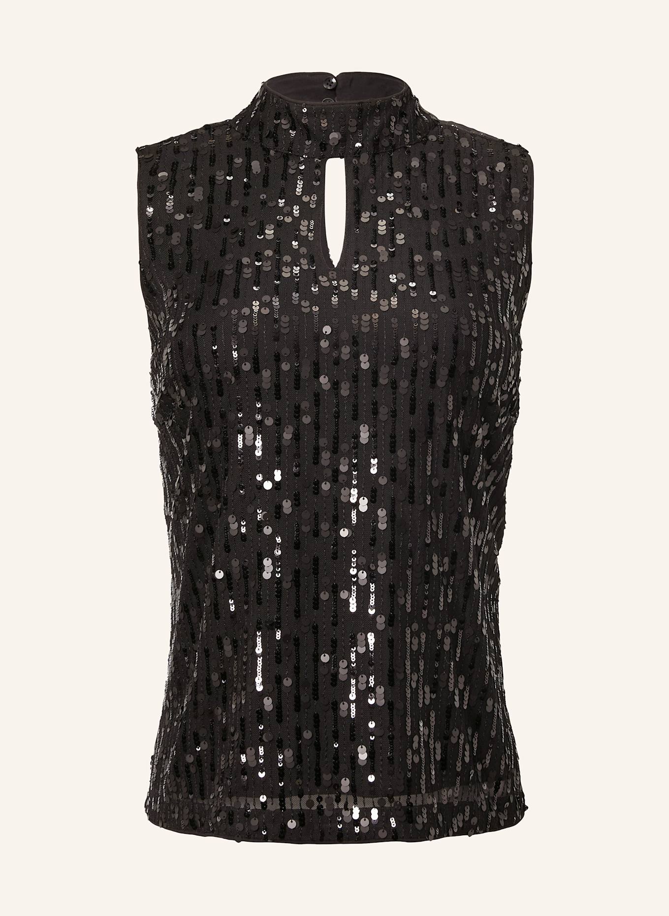 Black sequin sleeveless blouse new arrivals