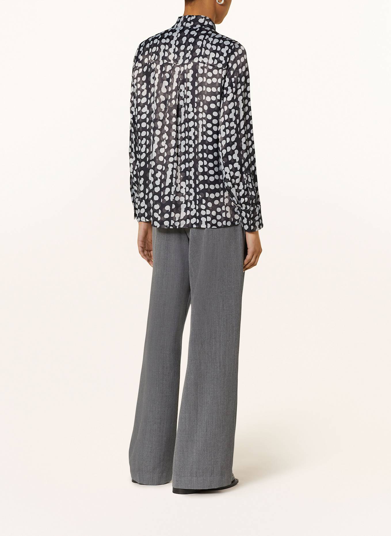 OPUS Hemdbluse FOSMO: SCHWARZ / GRAU / HELLGRAU