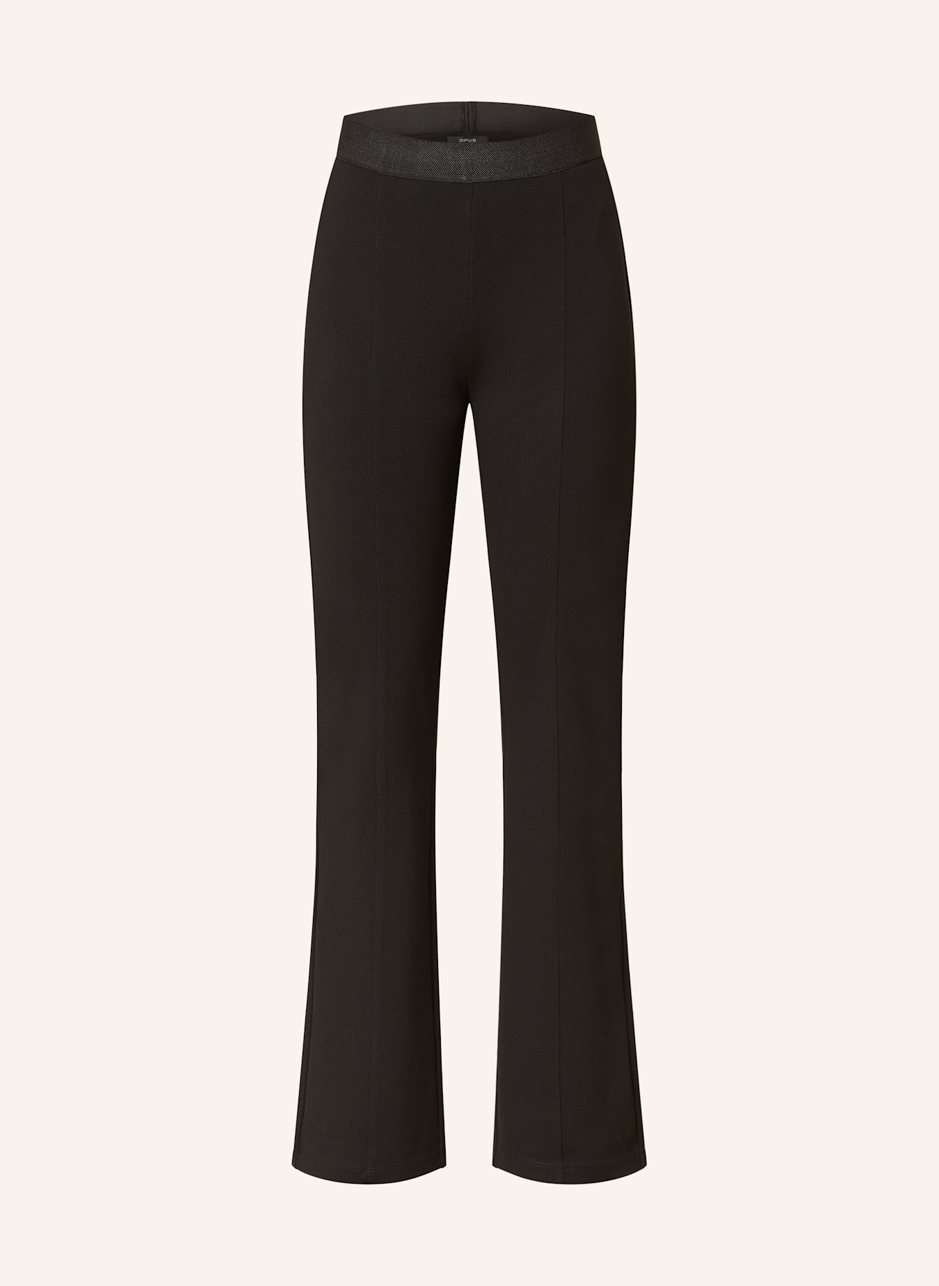 OPUS Bootcut-Hose ERJA aus Jersey: SCHWARZ