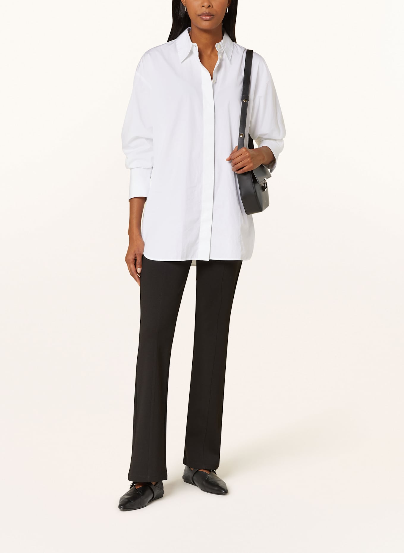 OPUS Bootcut-Hose ERJA aus Jersey: SCHWARZ