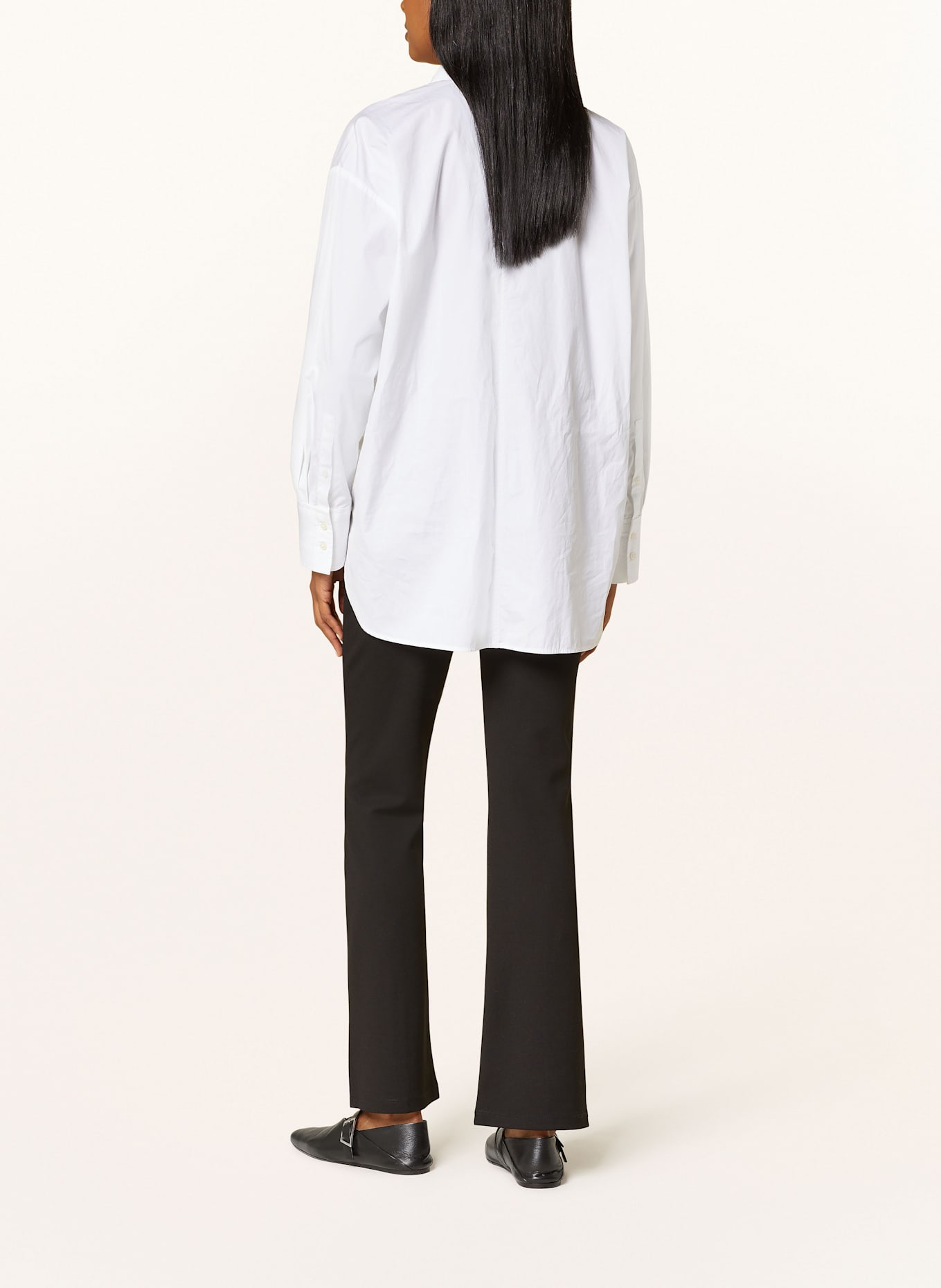 OPUS Bootcut-Hose ERJA aus Jersey: SCHWARZ