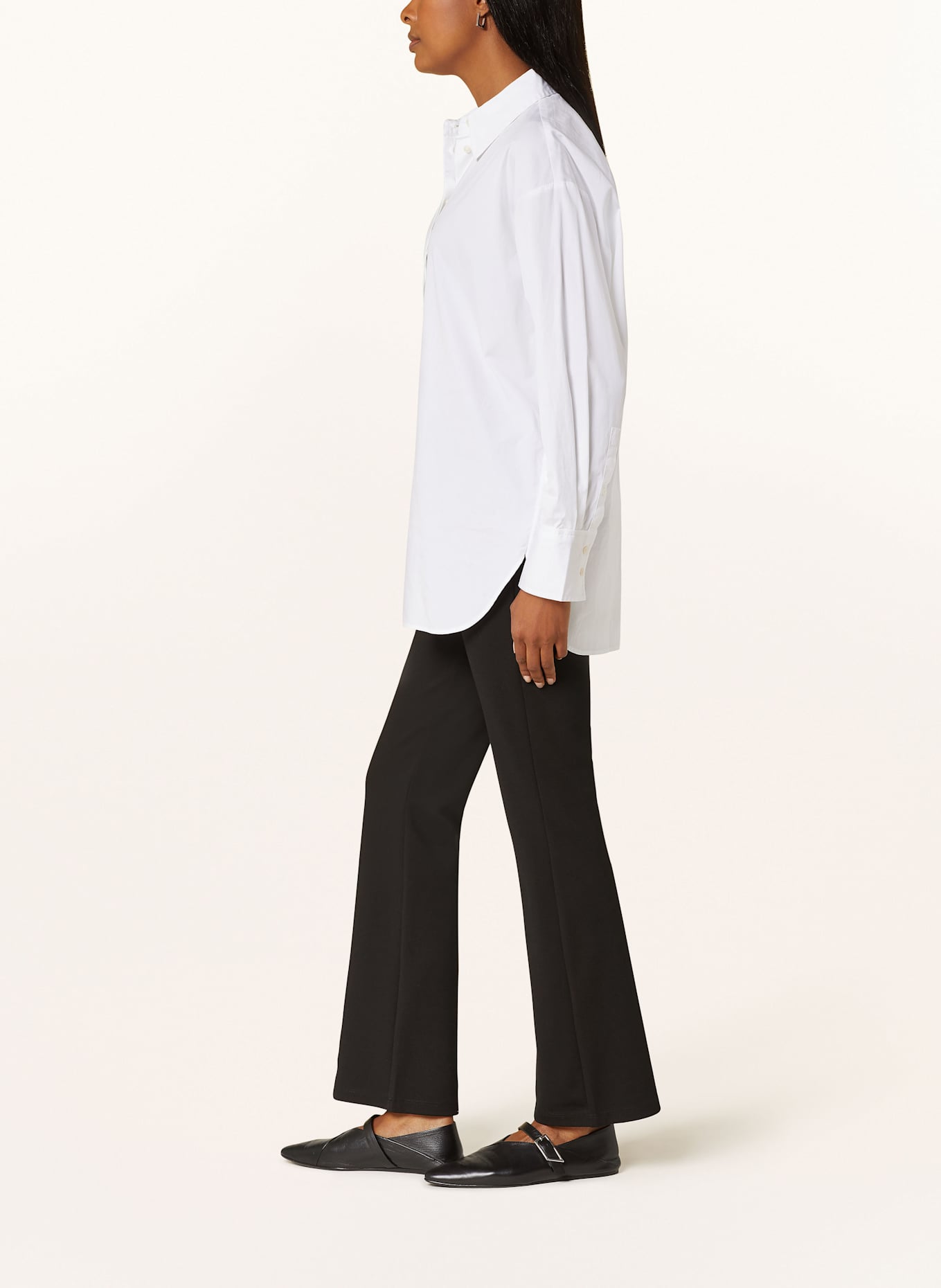 OPUS Bootcut-Hose ERJA aus Jersey: SCHWARZ