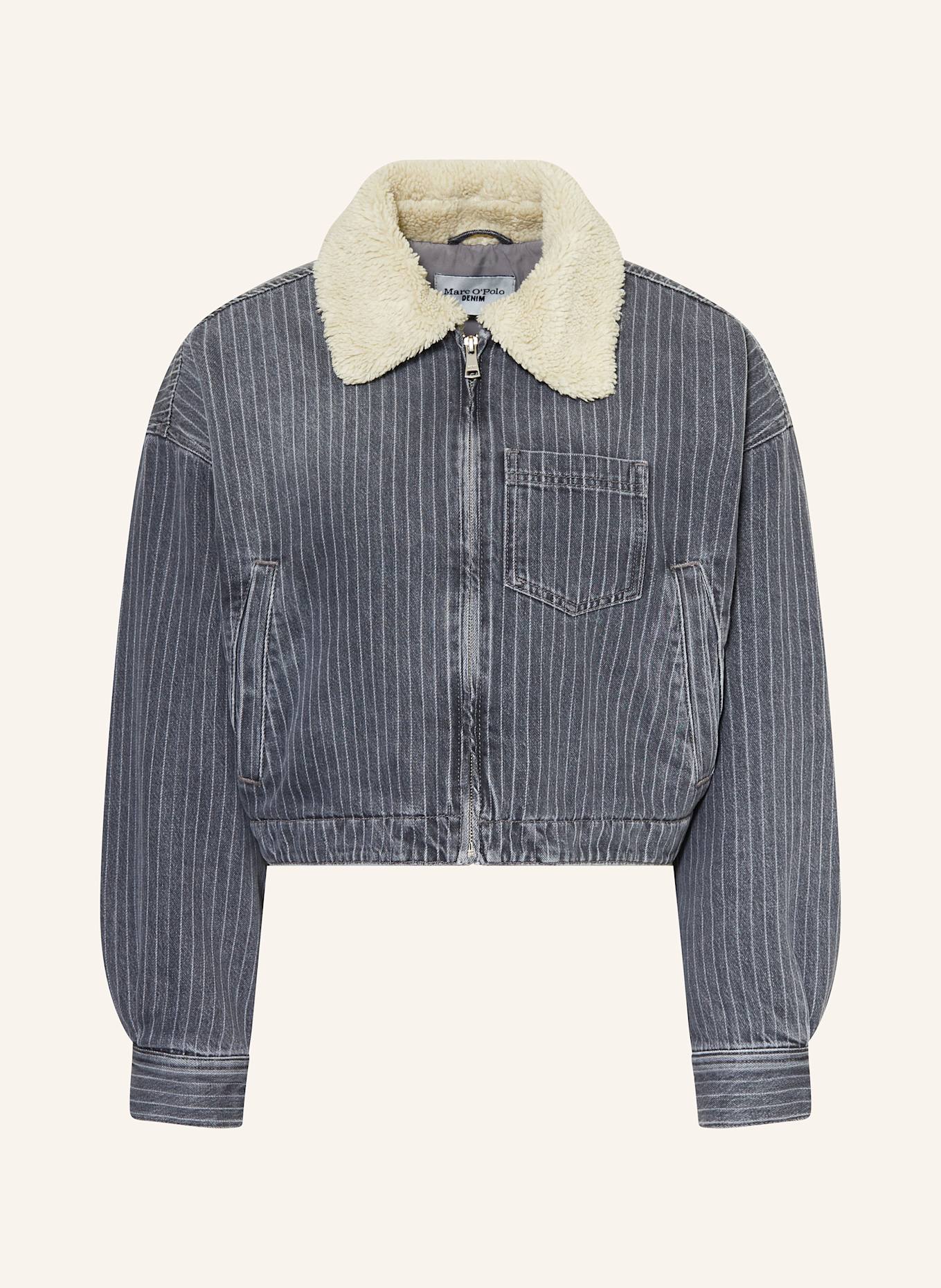 Marc O Polo DENIM Cropped denim jacket with faux fur