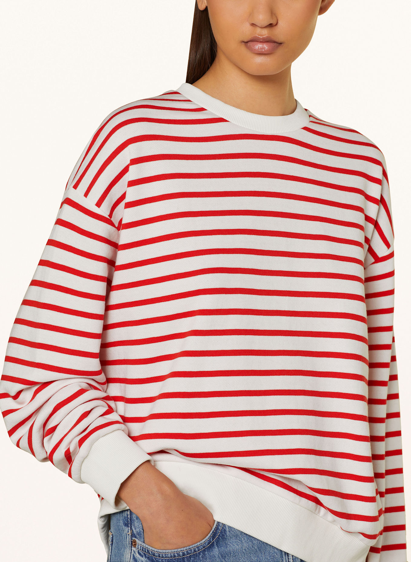 Marc O'Polo DENIM Sweatshirt: ROT / ECRU