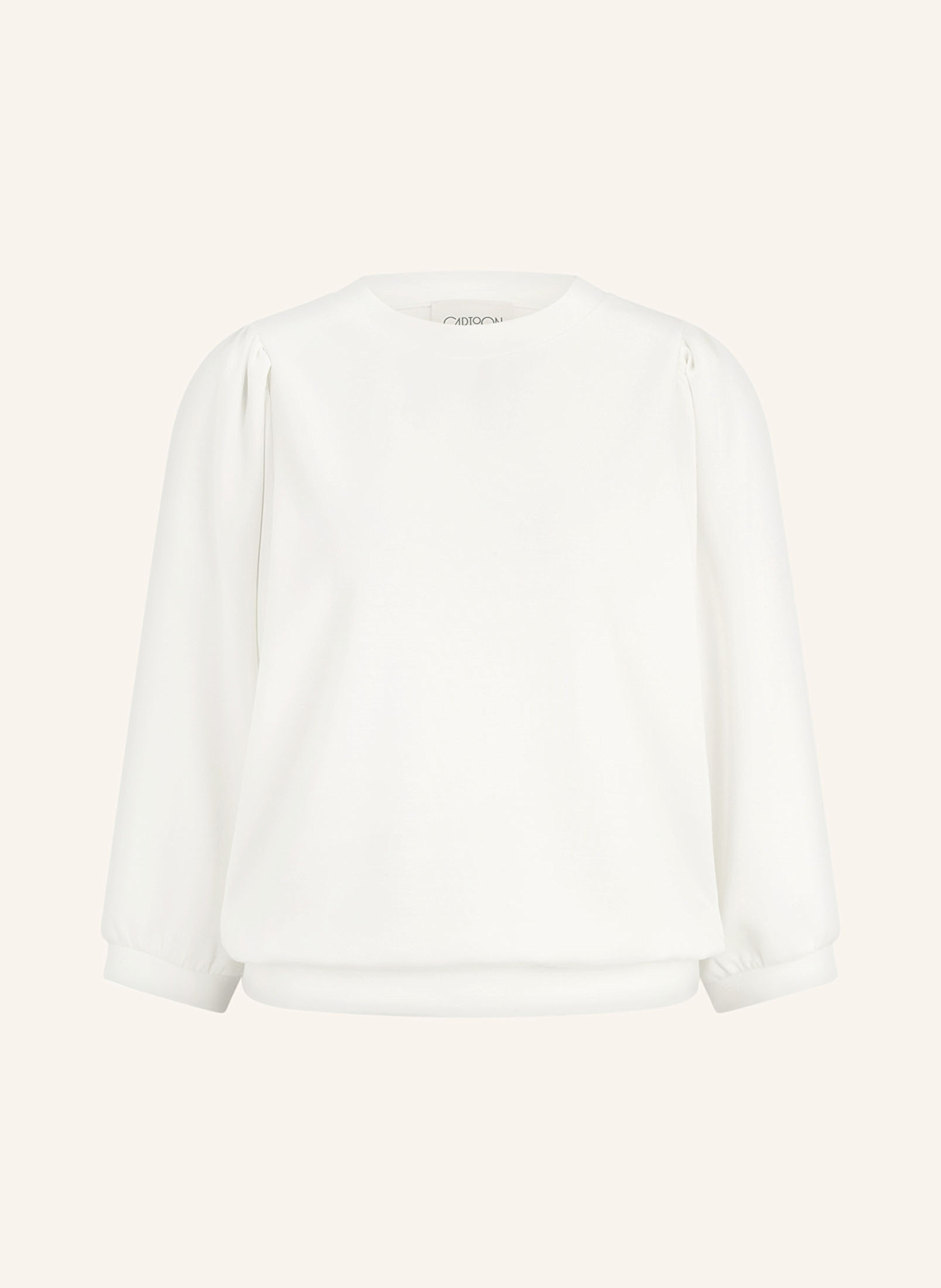 CARTOON Sweatshirt with 3/4 sleeves, Color: WHITE (Image 1)