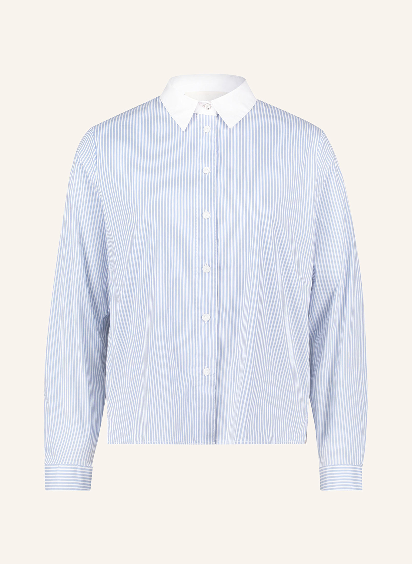 CARTOON Hemdbluse mit Schmucksteinen: HELLBLAU / WEISS