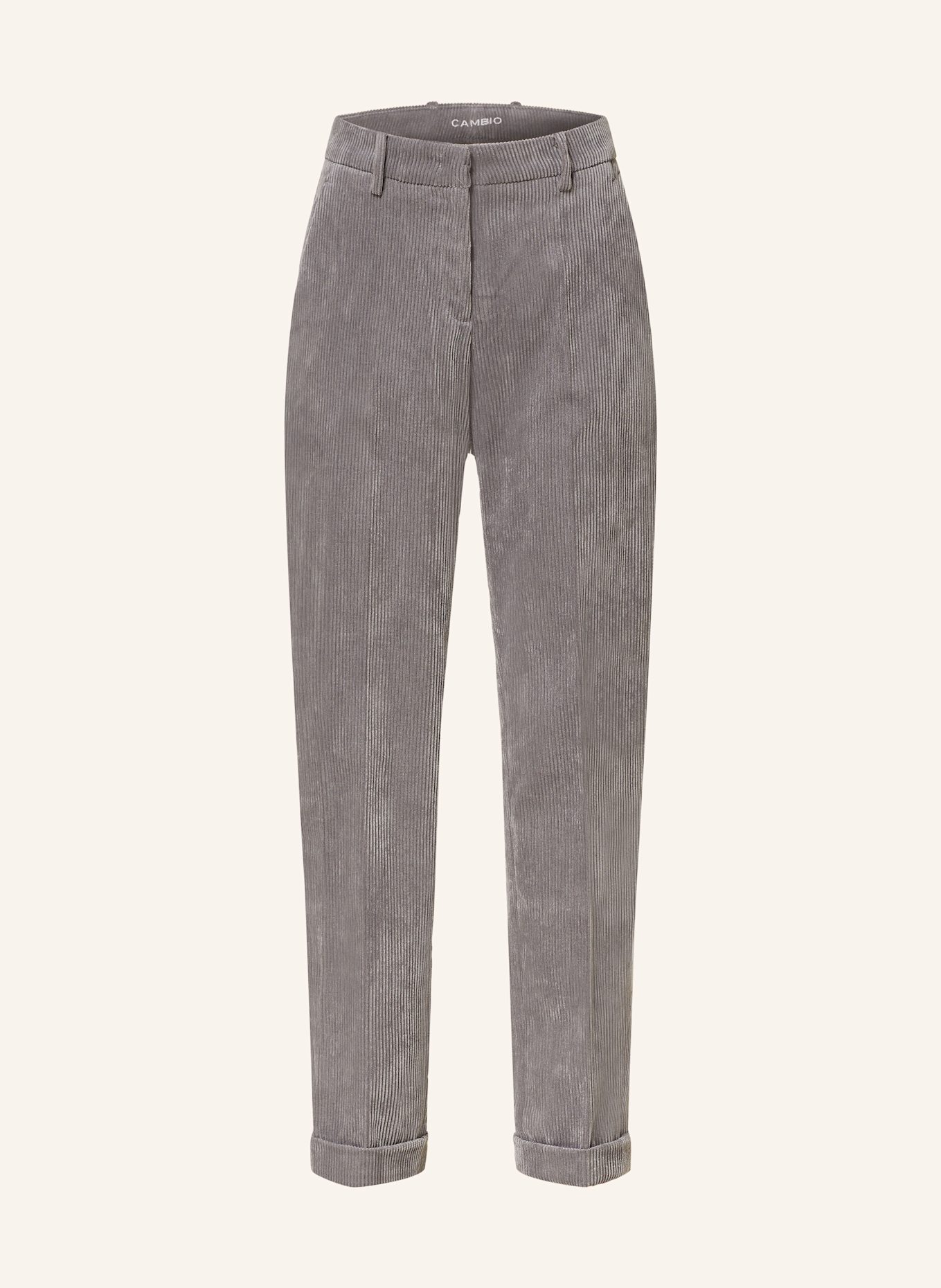 CAMBIO Corduroy trousers KRYSTAL: GRAY
