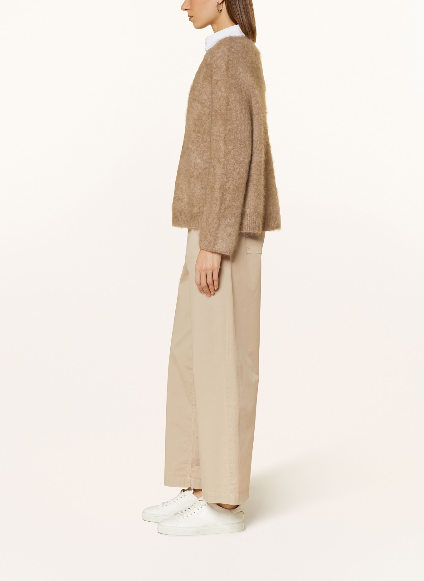 RAFFAELLO ROSSI YUKI wide leg trousers: BEIGE
