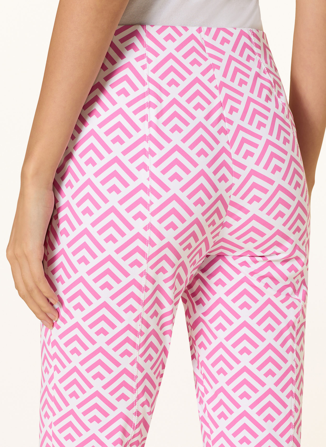 RAFFAELLO ROSSI 7/8 pants: WHITE / PINK