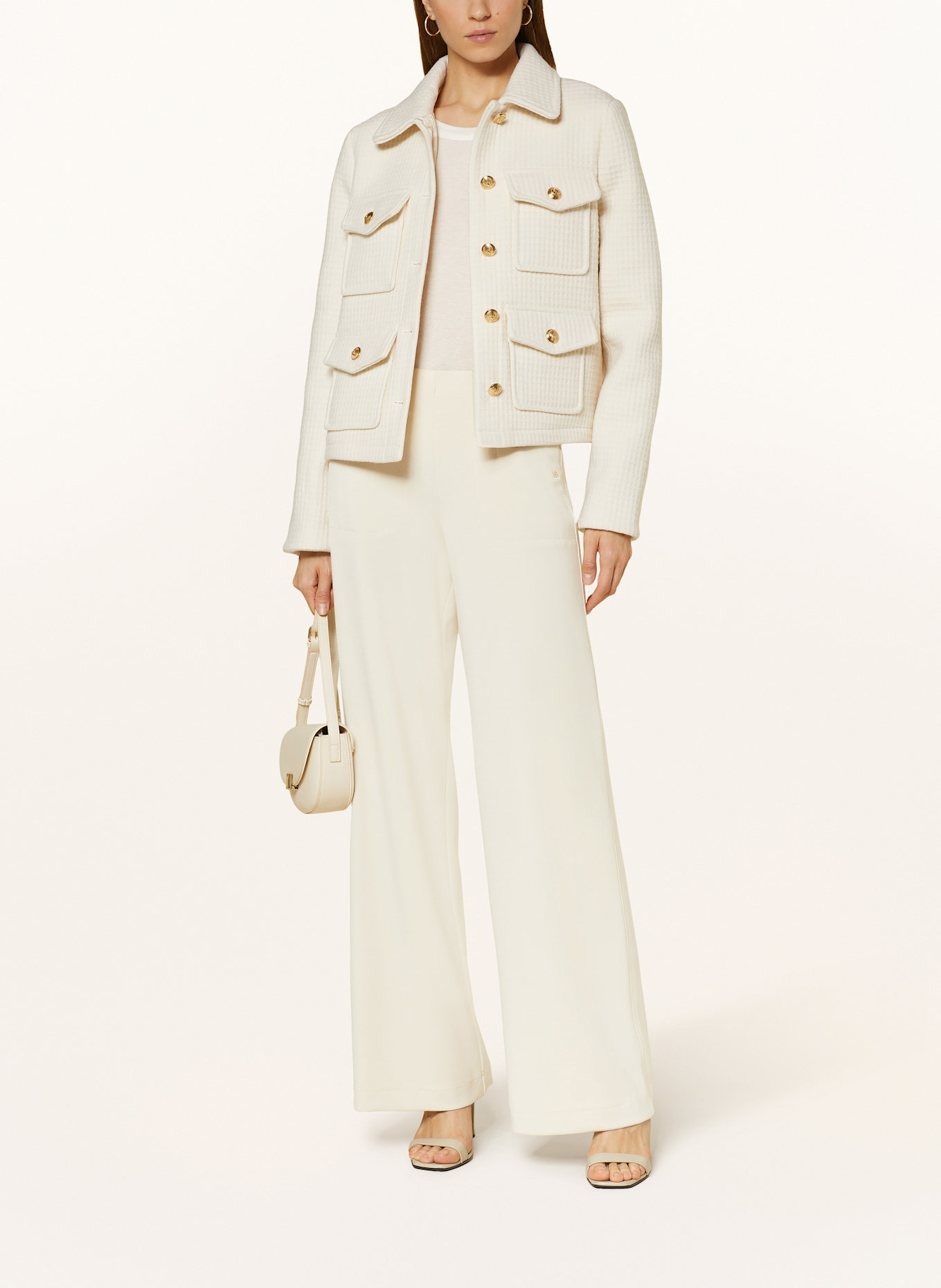 RAFFAELLO ROSSI VIKA jersey Marlene trousers: CREAM