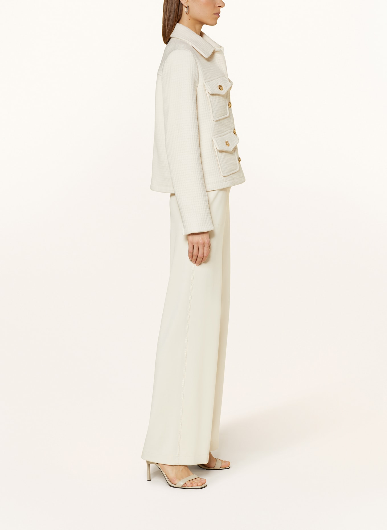 RAFFAELLO ROSSI VIKA jersey Marlene trousers: CREAM