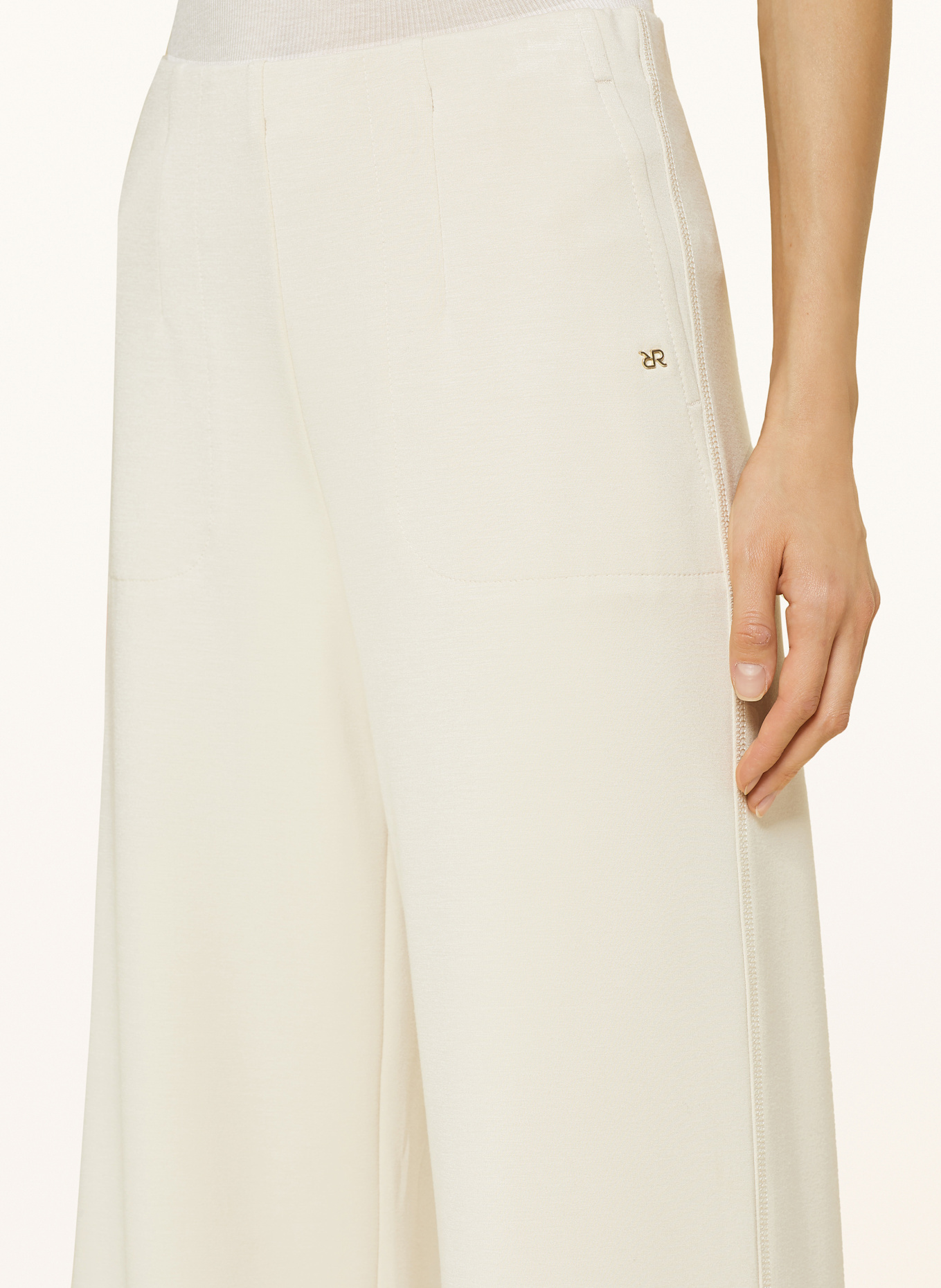 RAFFAELLO ROSSI VIKA jersey Marlene trousers: CREAM