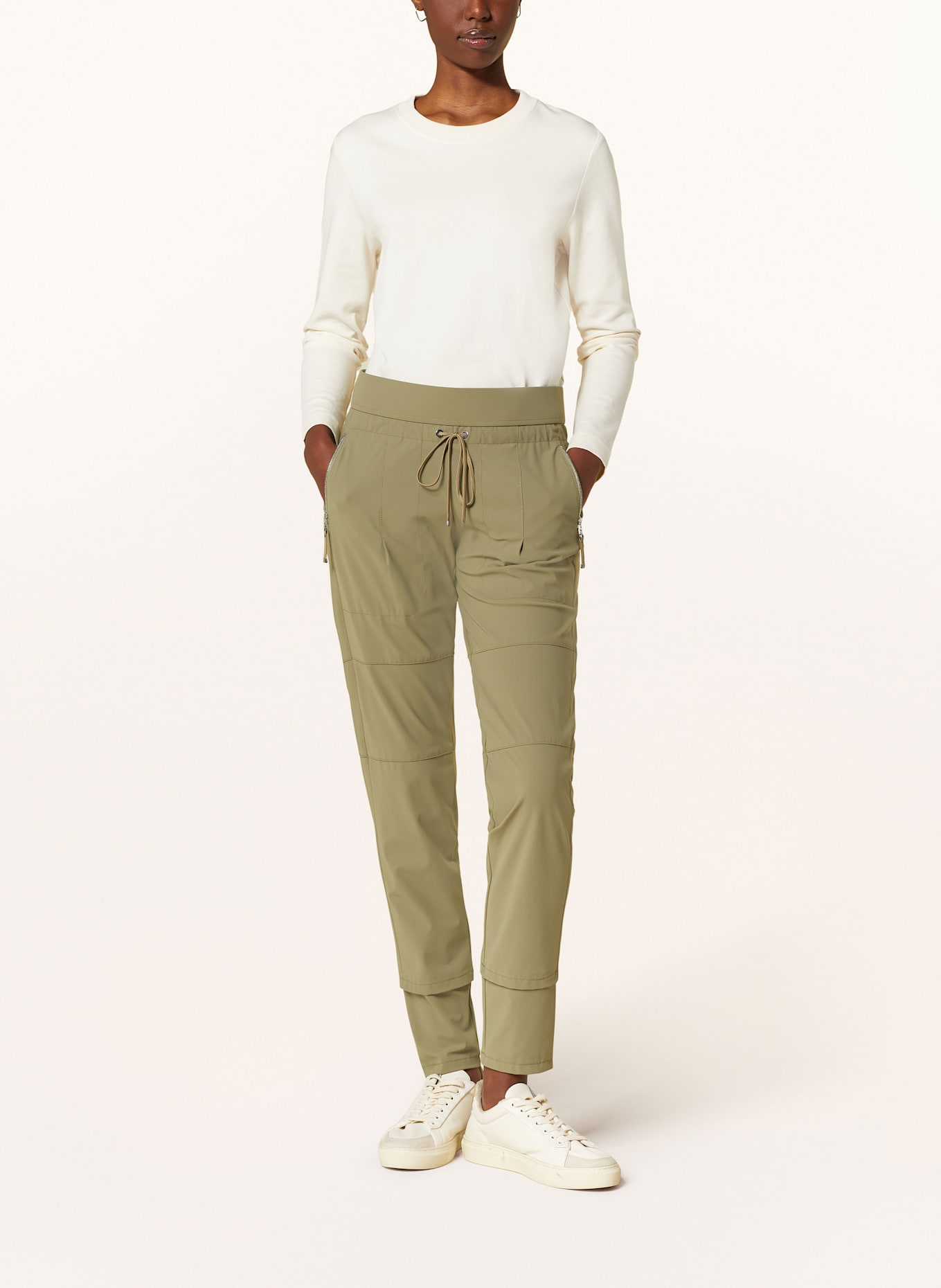 RAFFAELLO ROSSI Kalhoty CANDY LONG v joggingovém stylu: SVĚTLE ZELENÁ