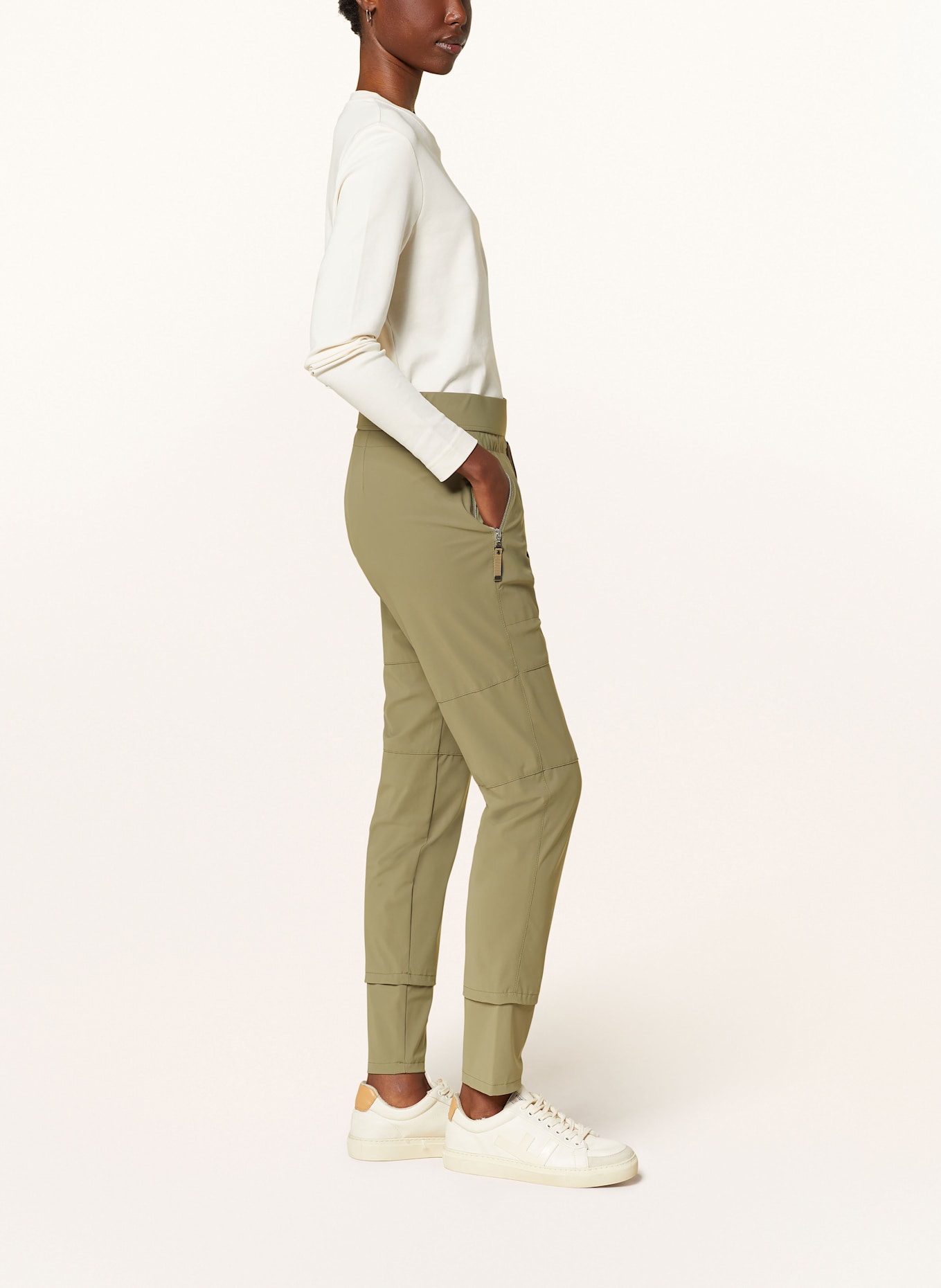 RAFFAELLO ROSSI Kalhoty CANDY LONG v joggingovém stylu: SVĚTLE ZELENÁ