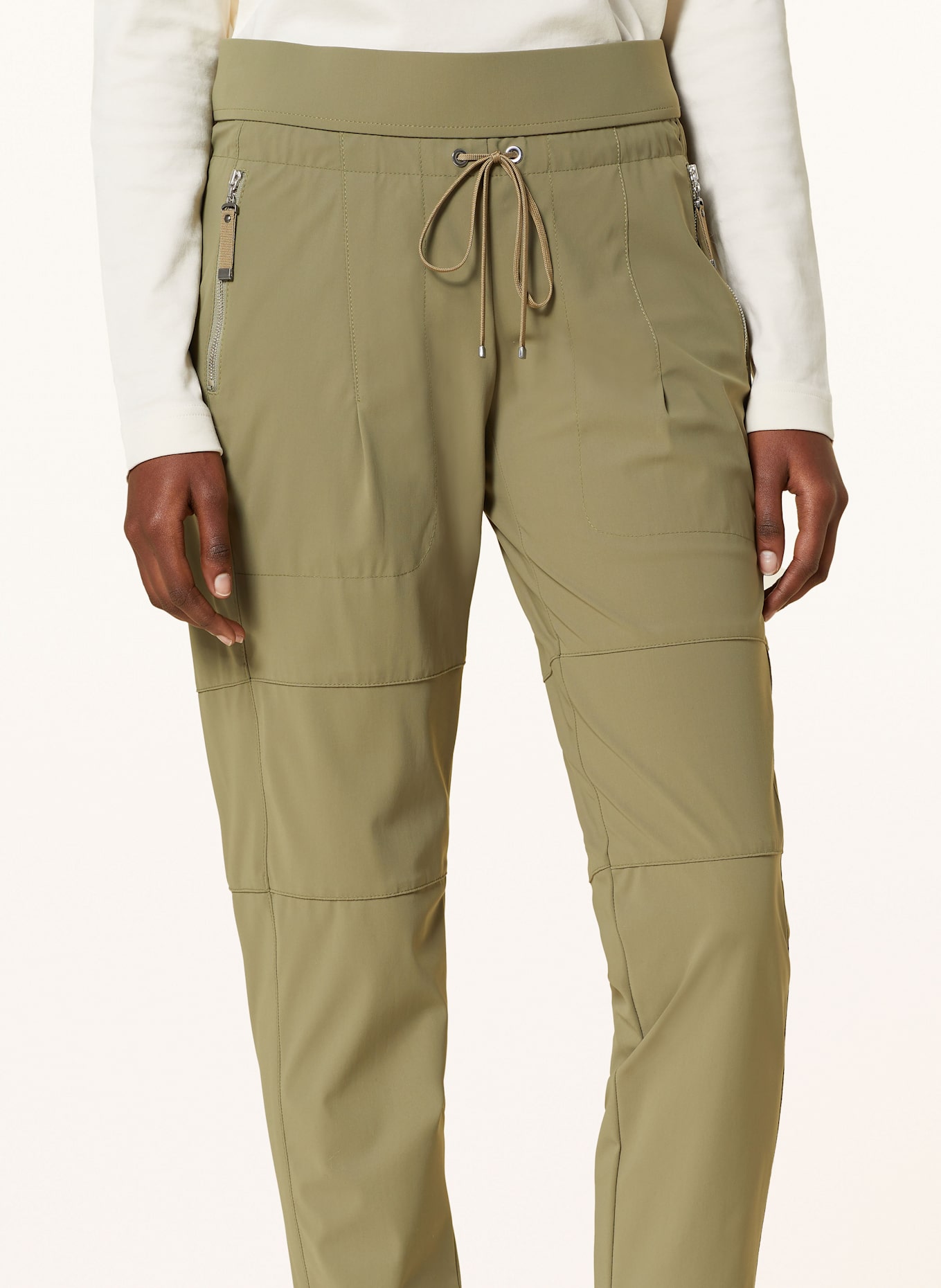 RAFFAELLO ROSSI Kalhoty CANDY LONG v joggingovém stylu: SVĚTLE ZELENÁ