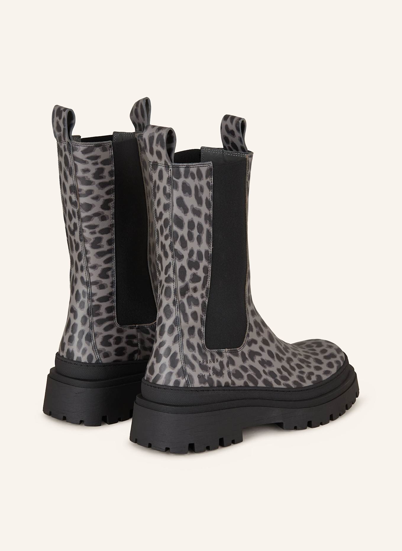 OH APRIL Chelsea-Boots CPH648: GRAU/ SCHWARZ
