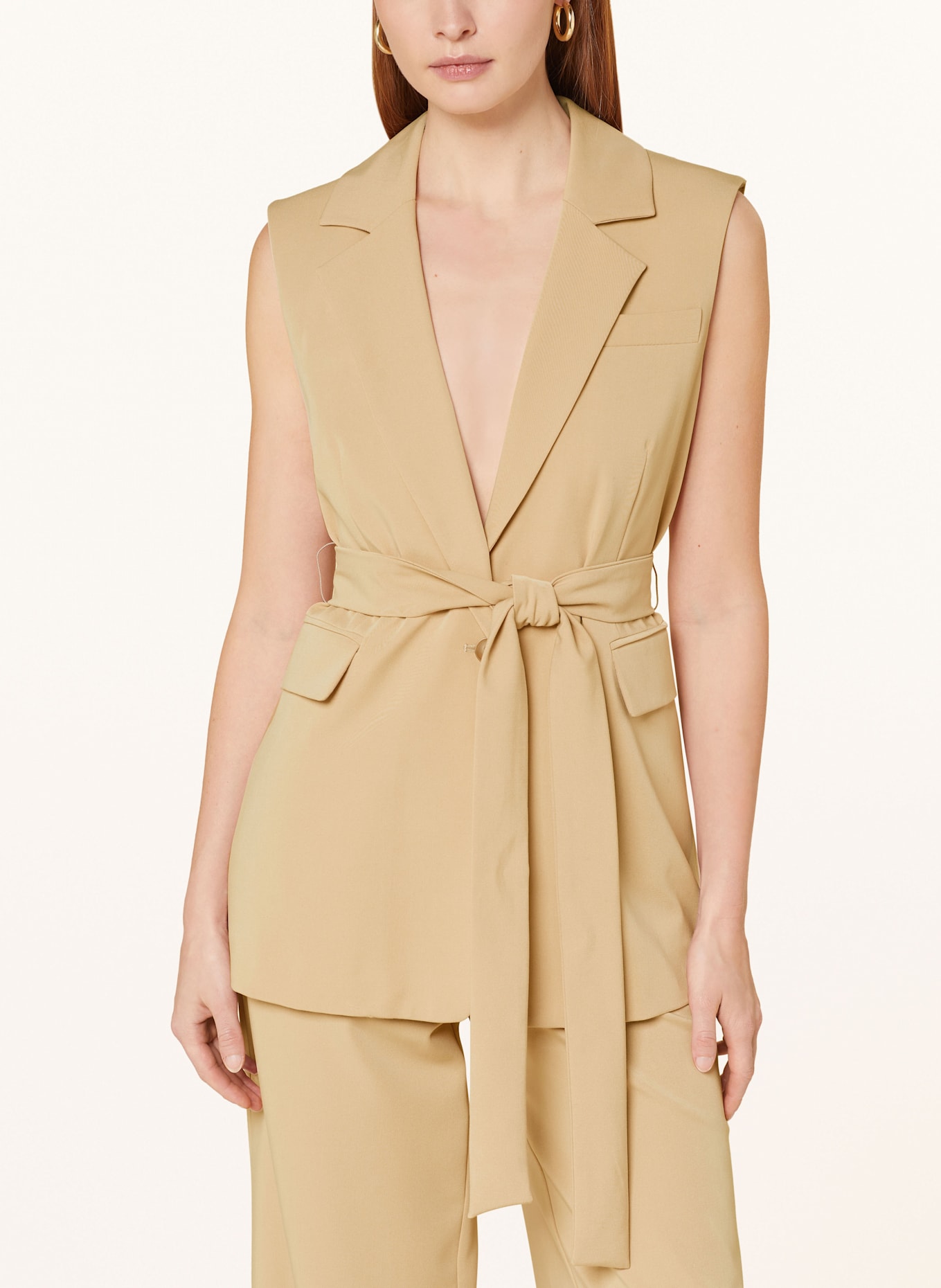 darling harbour Kamizelka typu blezer: BEIGE  BEIGE