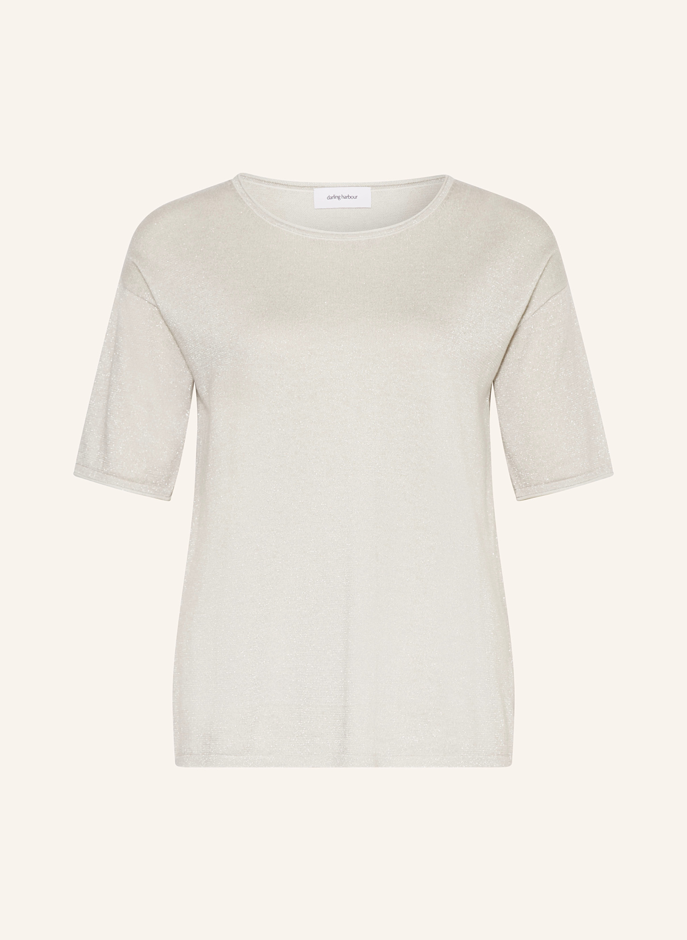 darling harbour Strickshirt mit Glitzergarn: SILBER