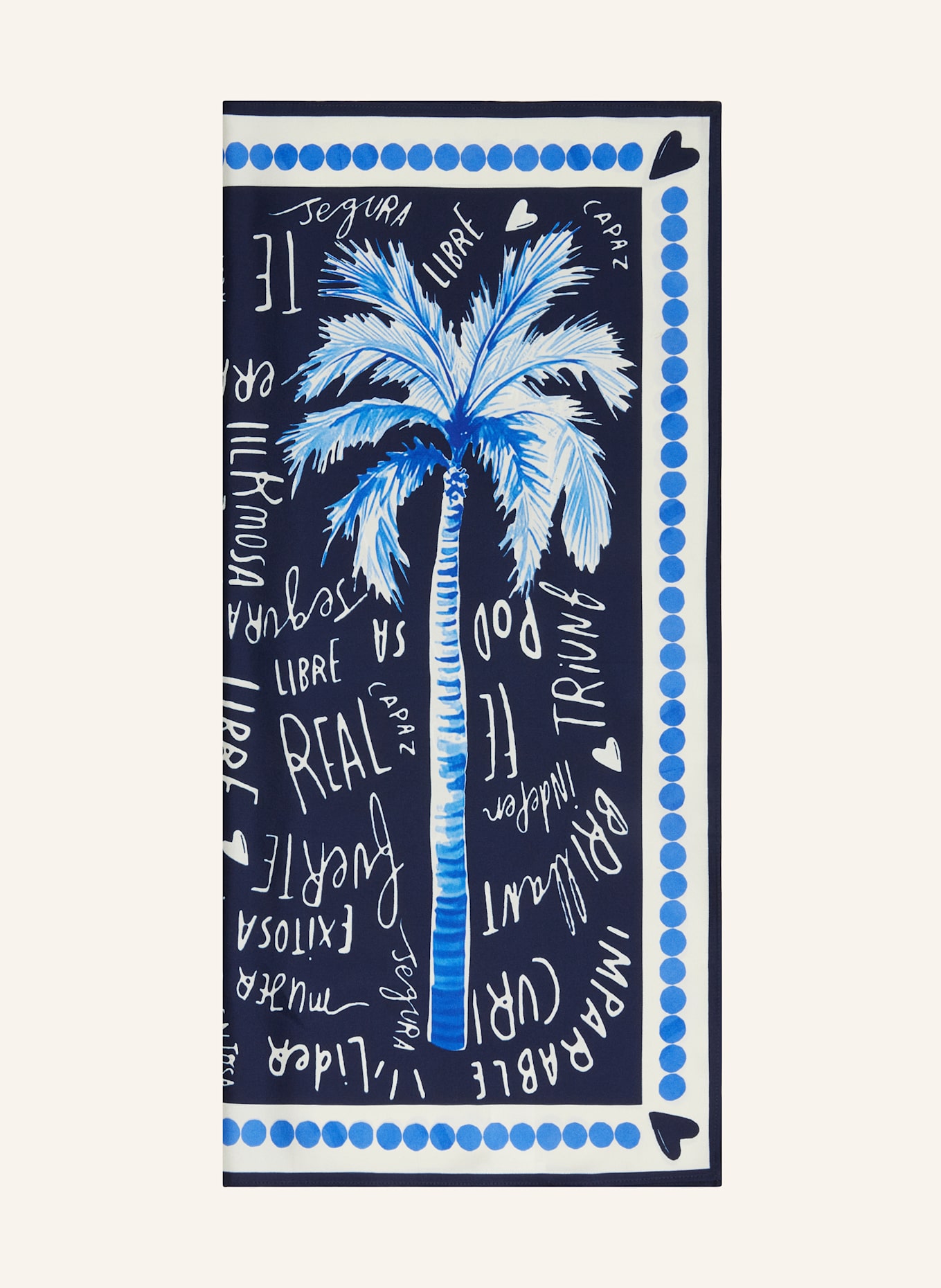 darling harbour Seidentuch: DUNKELBLAU / WEISS / BLAU