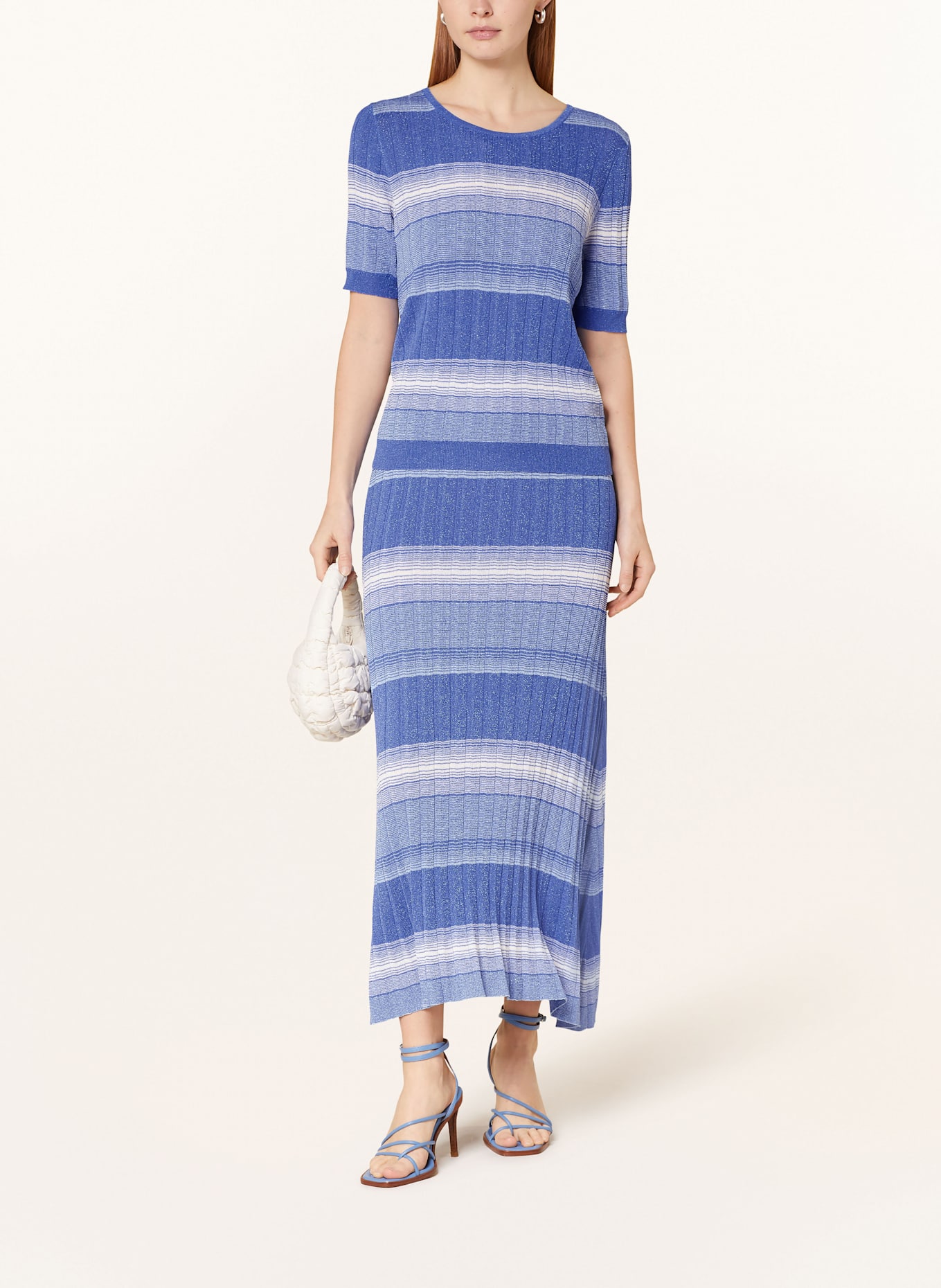 darling harbour Strickshirt mit Glitzergarn: AZURBLAU